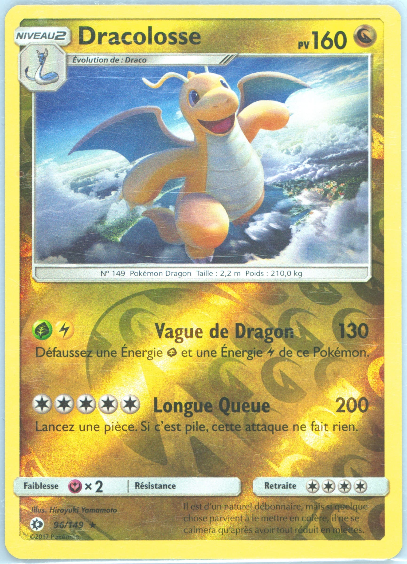 Dracolosse-Reverse Foil French (96) 2017 Pokemon Sun & Moon