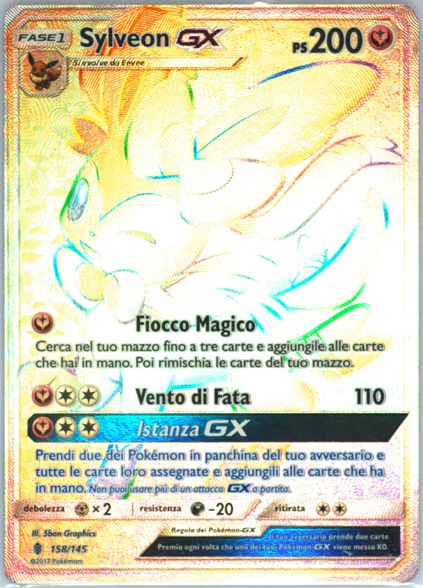 Full Art/Sylveon GX Italian-Secret (158) 2017 Pokemon Sun & Moon Guardians Rising