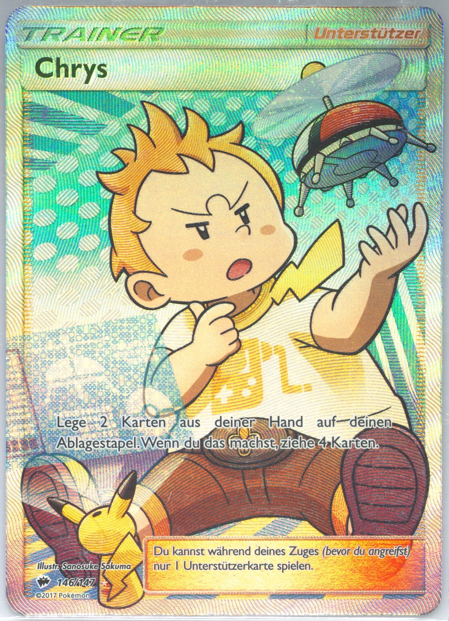 Full Art/Chrys German (146) 2017 Pokemon Sun & Moon Burning Shadows