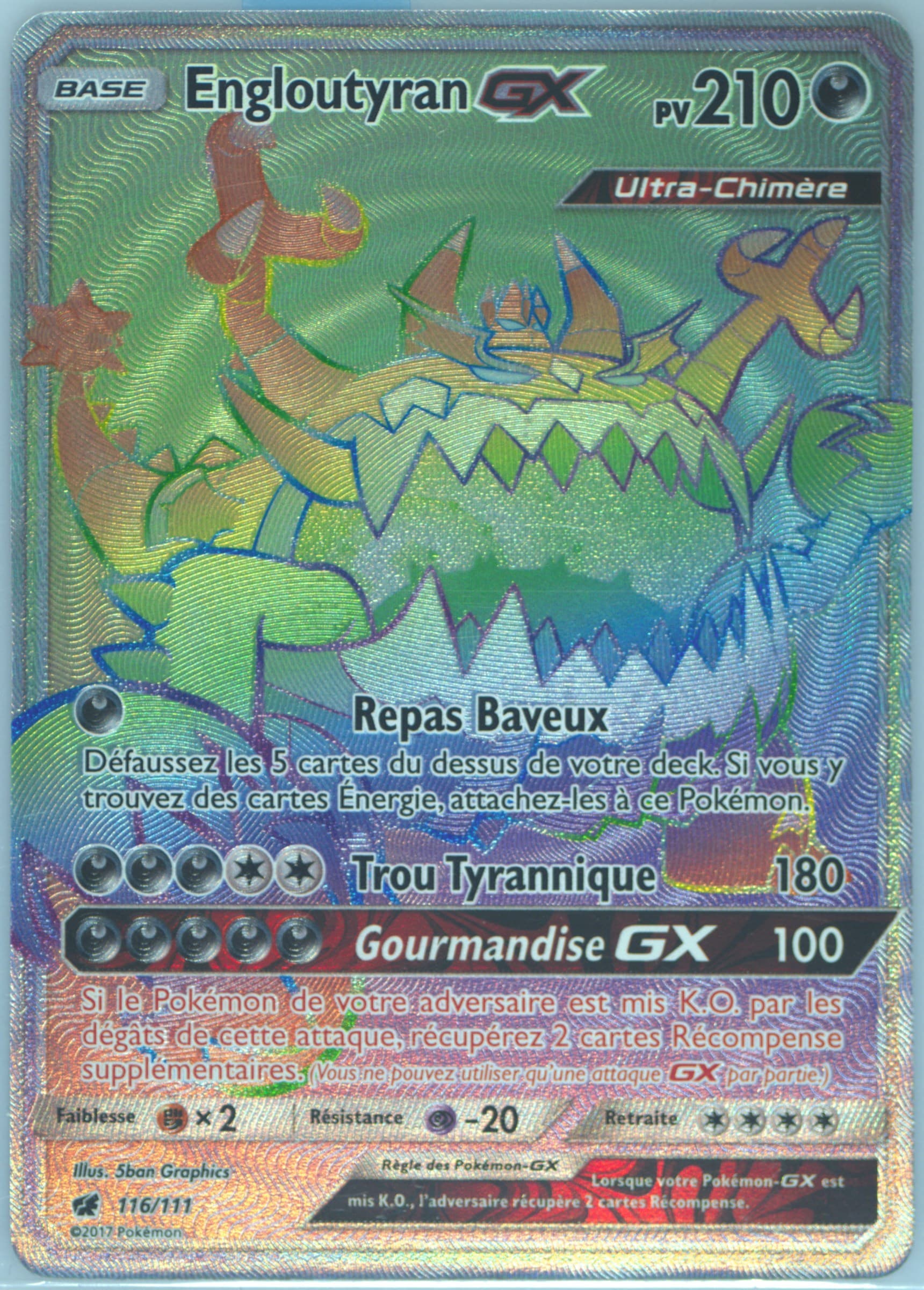 Full Art/Engloutyran GX French (116) 2017 Pokemon Sun & Moon Crimson Invasion