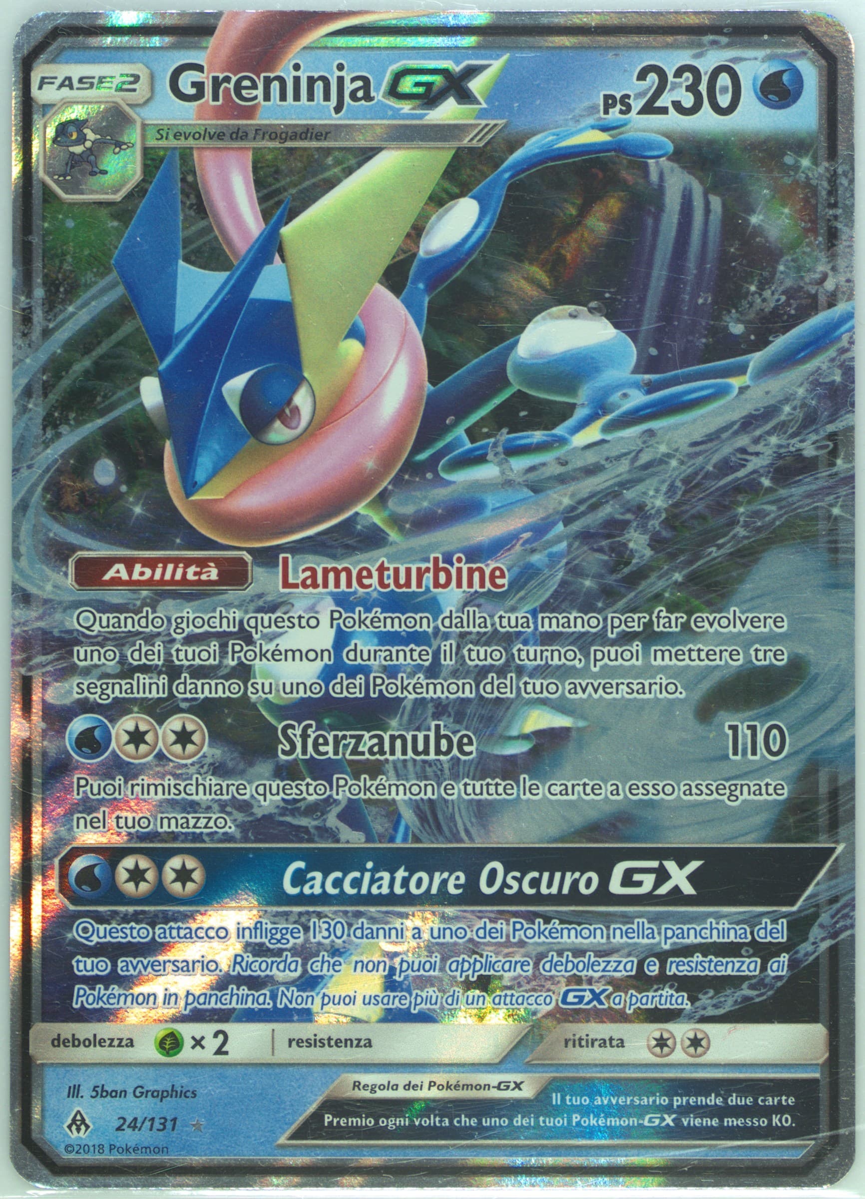 Greninja GX Italian (24) 2018 Pokemon Sun & Moon Forbidden Light