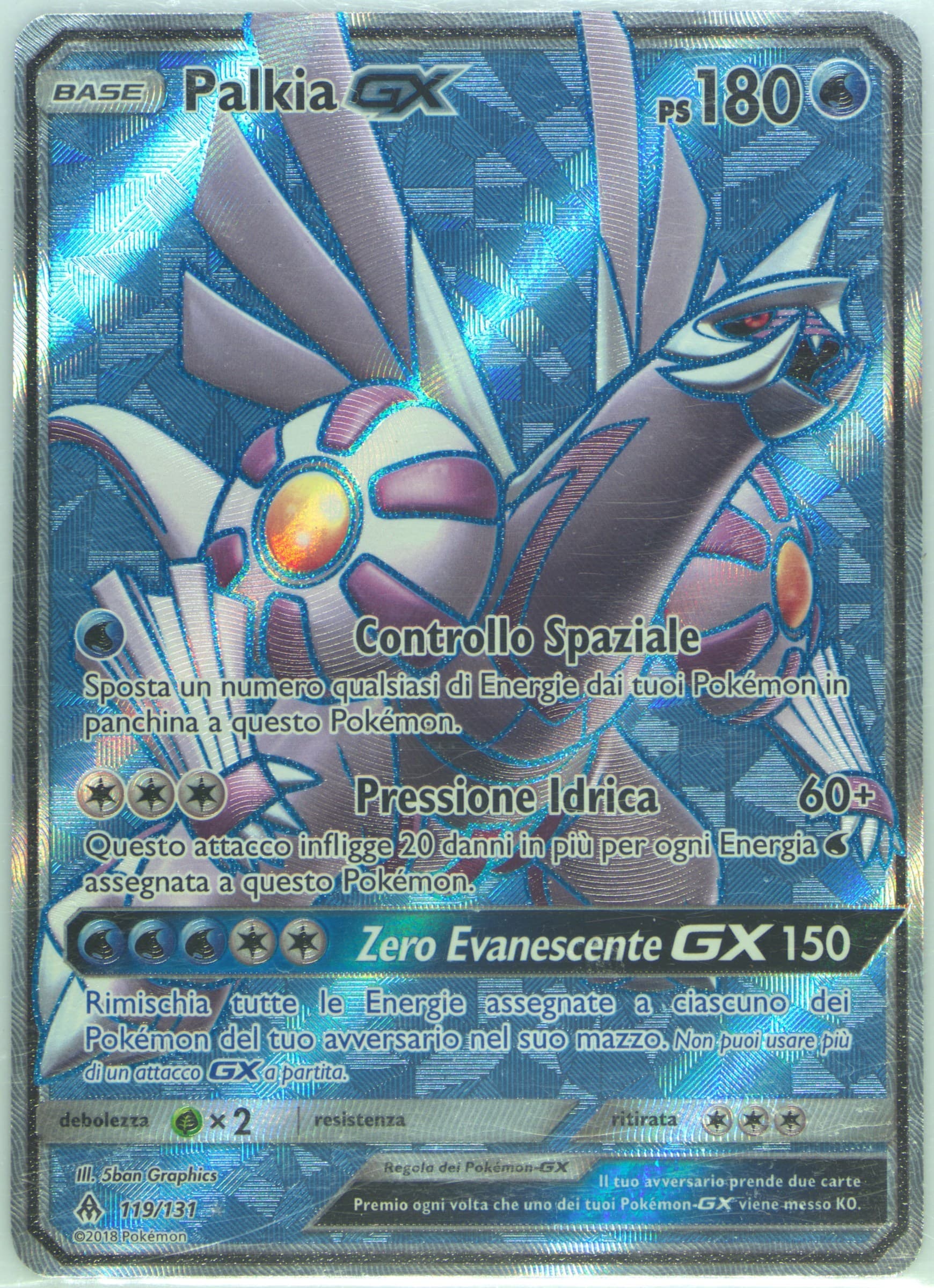 Full Art/Palkia GX Italian (119) 2018 Pokemon Sun & Moon Forbidden Light