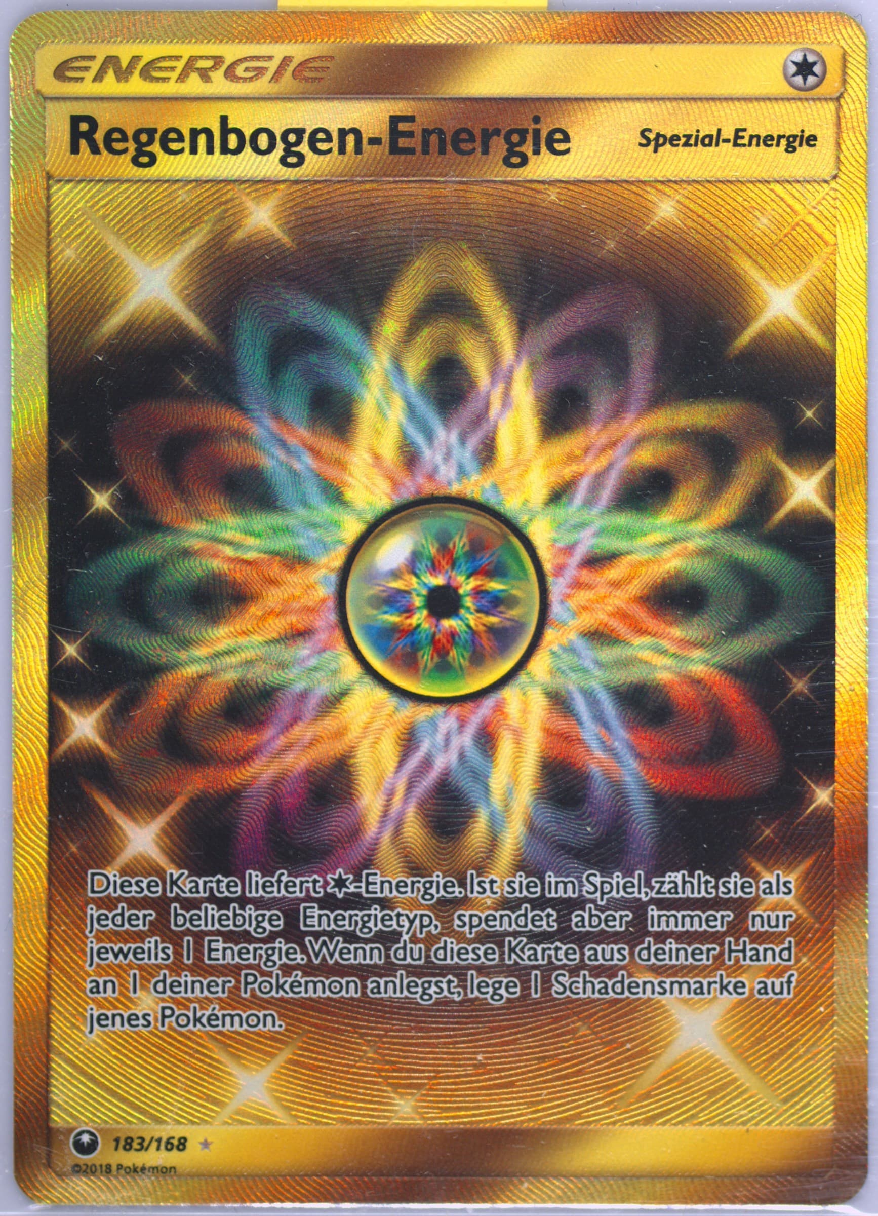 Full Art/Regenbogen-Energie German-Secret (183) 2018 Pokemon Sun & Moon Celestial Storm