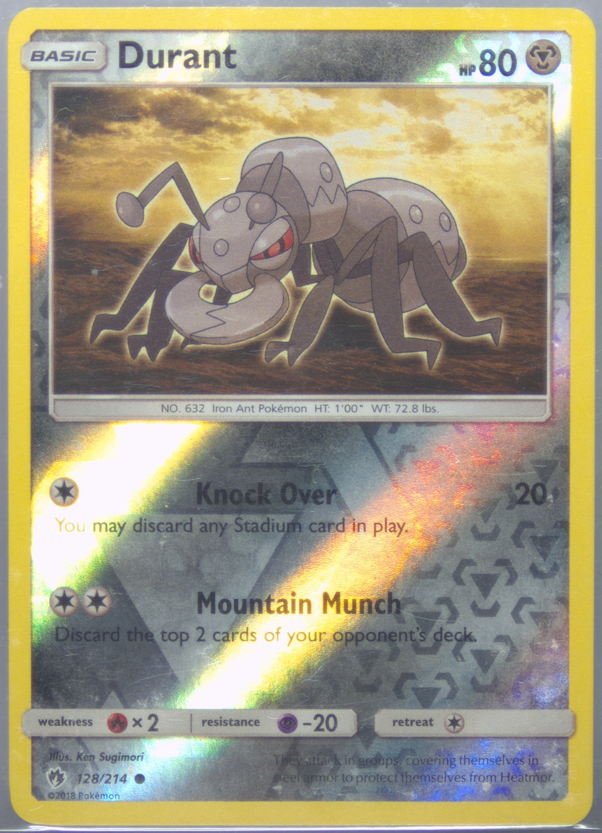Durant-Reverse Foil (128) 2018 Pokemon Sun & Moon Lost Thunder