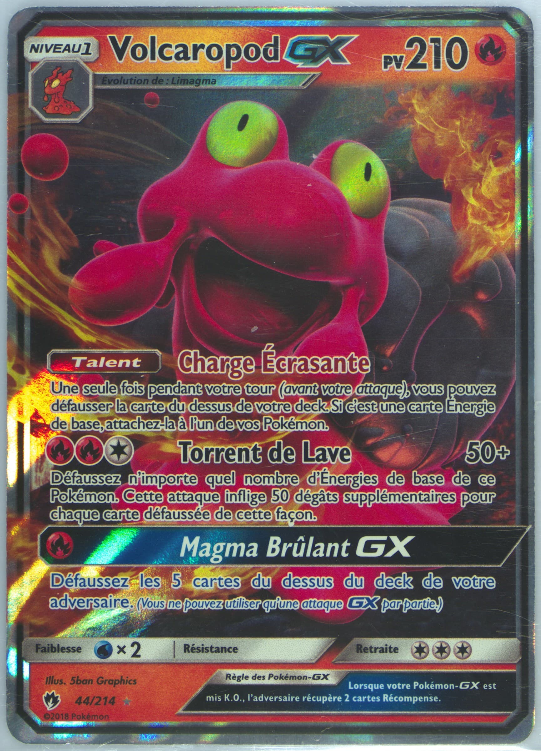 Volcaropod GX French (44) 2018 Pokemon Sun & Moon Lost Thunder