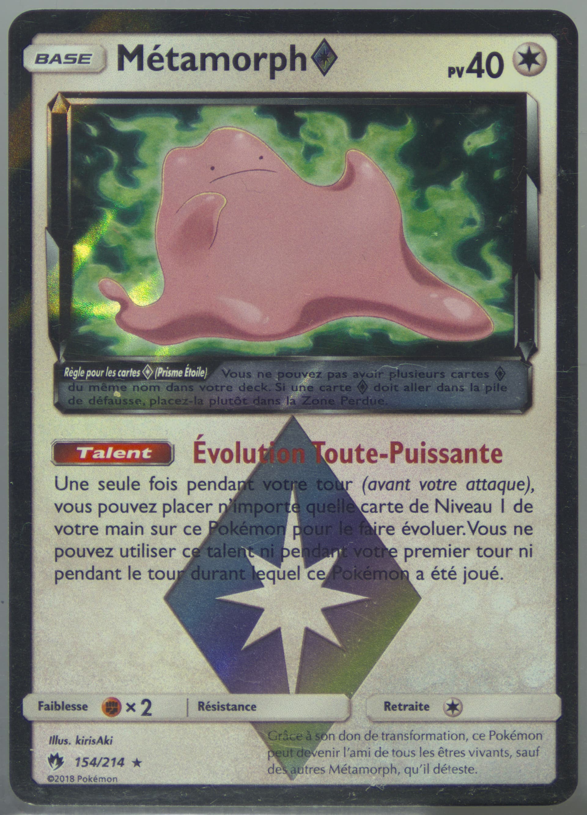 Metamorph-Holo French (154) 2018 Pokemon Sun & Moon Lost Thunder