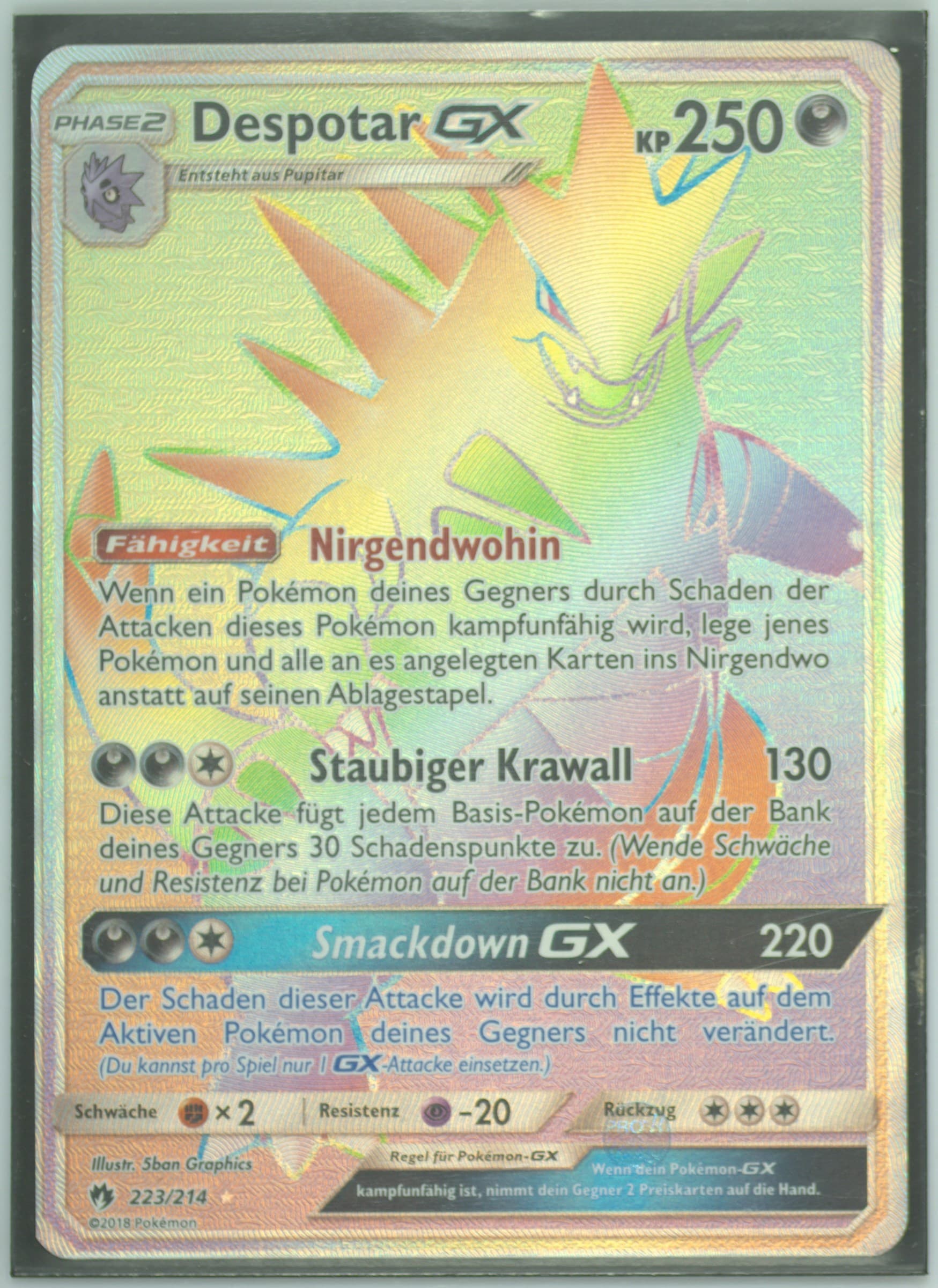 Full Art/Despotar GX German-Secret (223) 2018 Pokemon Sun & Moon Lost Thunder