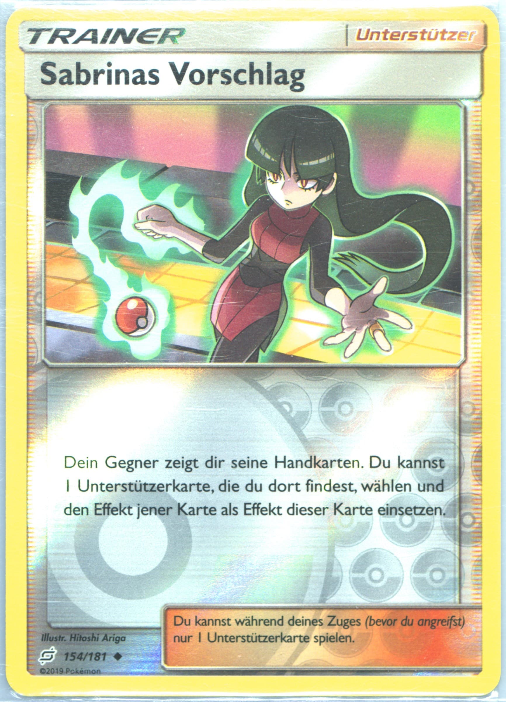 Sabrinas Vorschlag-Reverse Foil German (154) 2019 Pokemon Sun & Moon Team Up