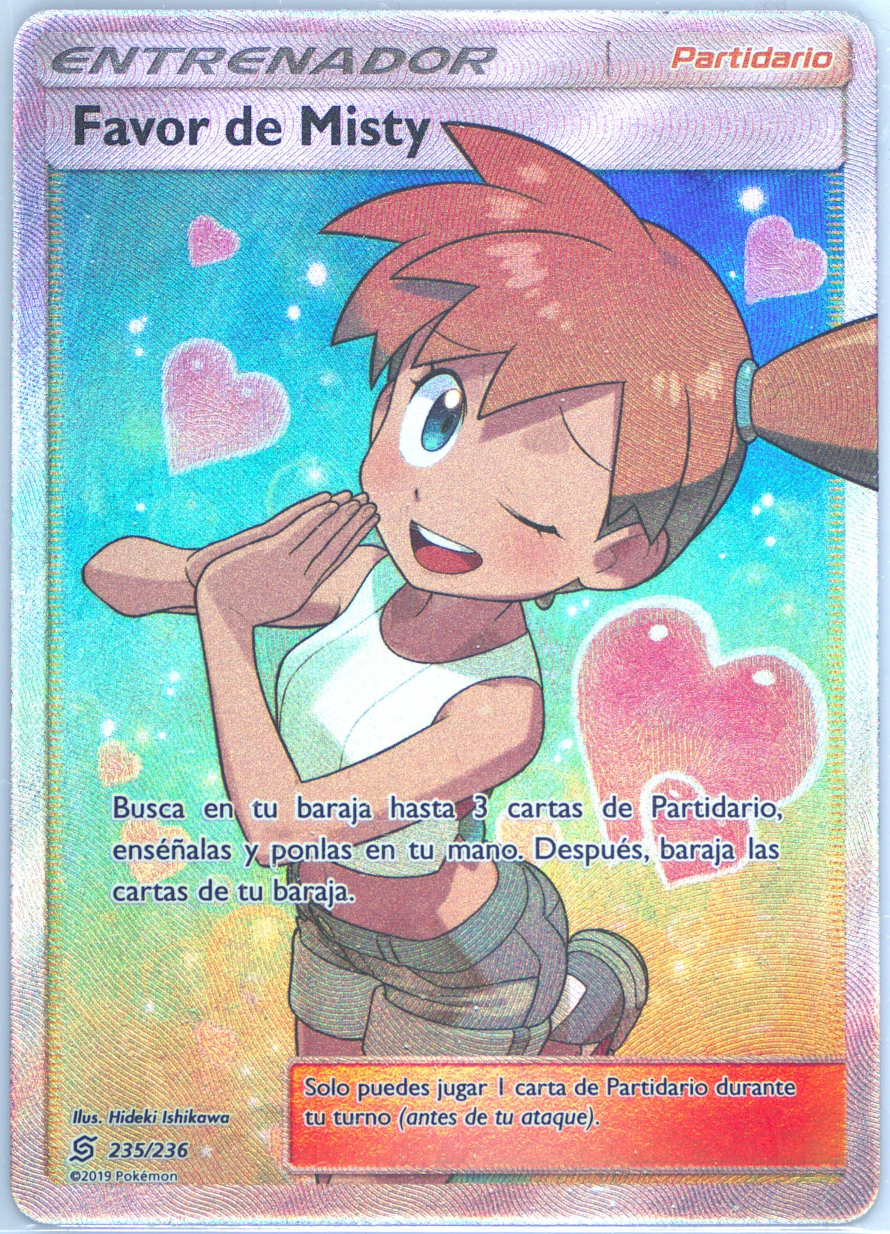 Full Art/Favor de Misty Spanish (235) 2019 Pokemon Sun & Moon Unified Minds