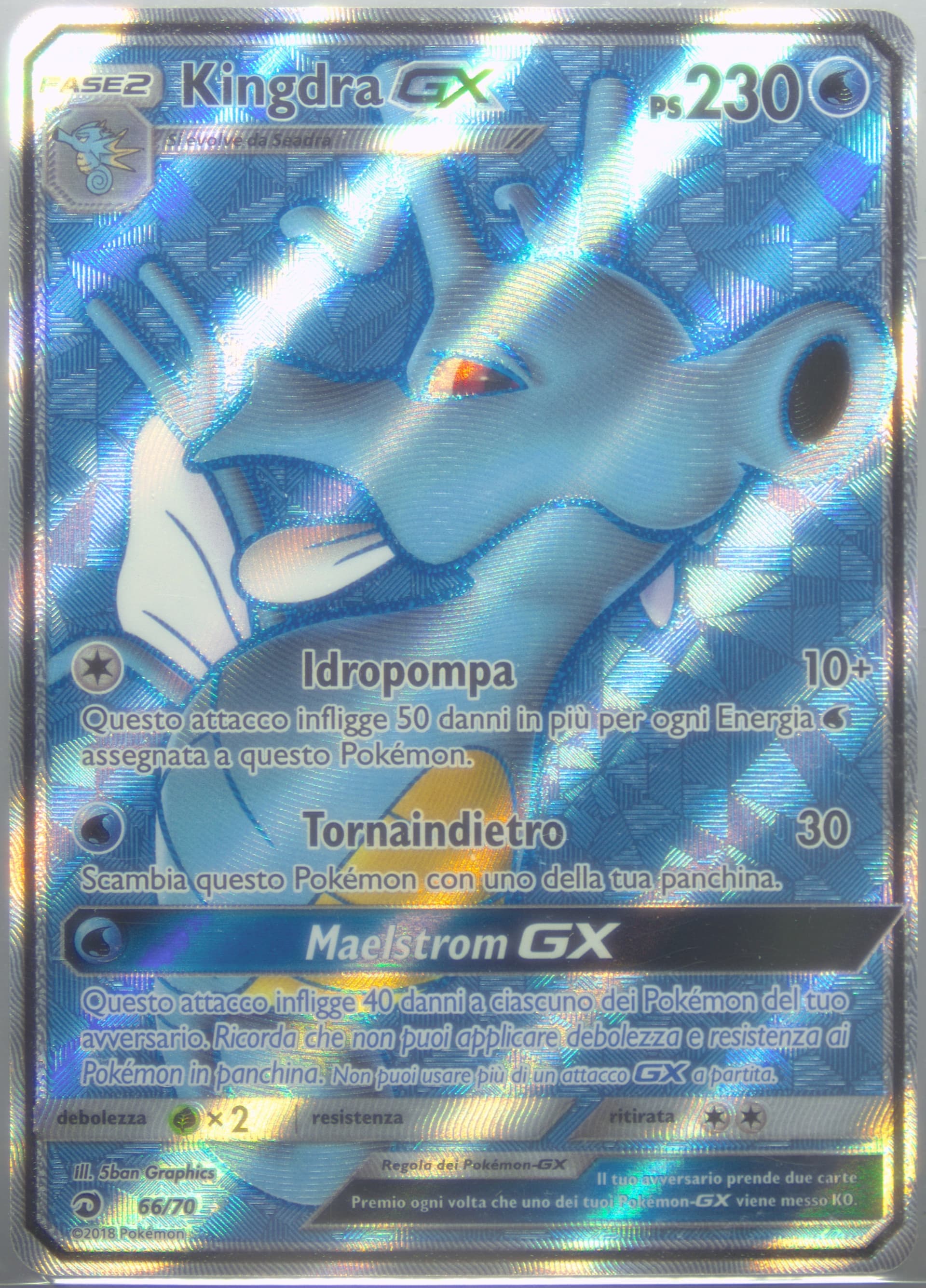 Full Art/Kingdra GX Italian (66) 2018 Pokemon Sun & Moon Dragon Majesty