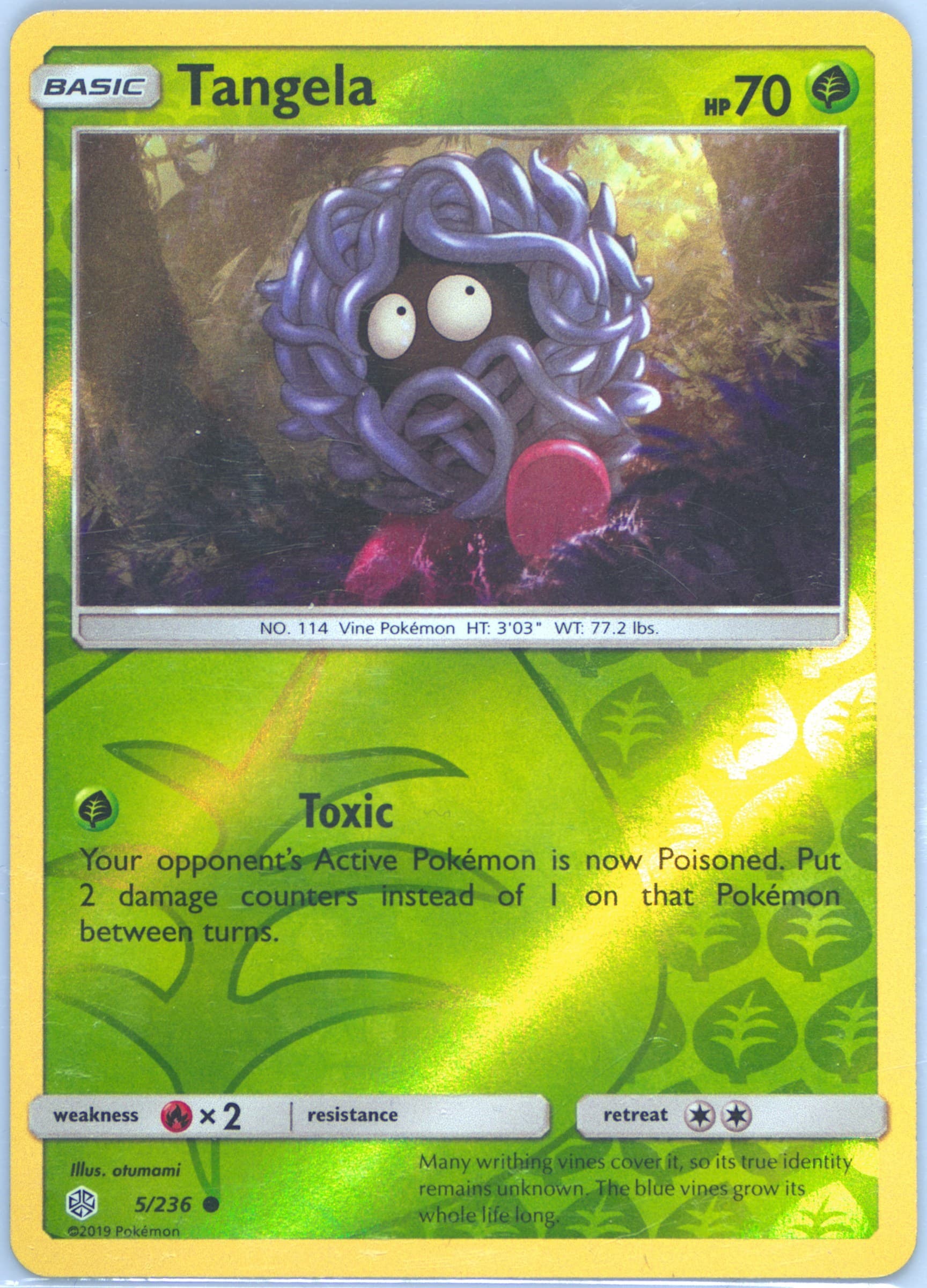 Tangela-Reverse Foil (5) 2019 Pokemon Sun & Moon Cosmic Eclipse