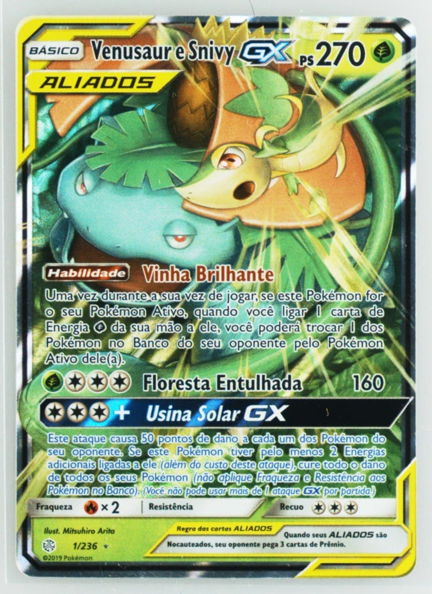 Venusaur E Snivy GX Portuguese (1) 2019 Pokemon Sun & Moon Cosmic Eclipse