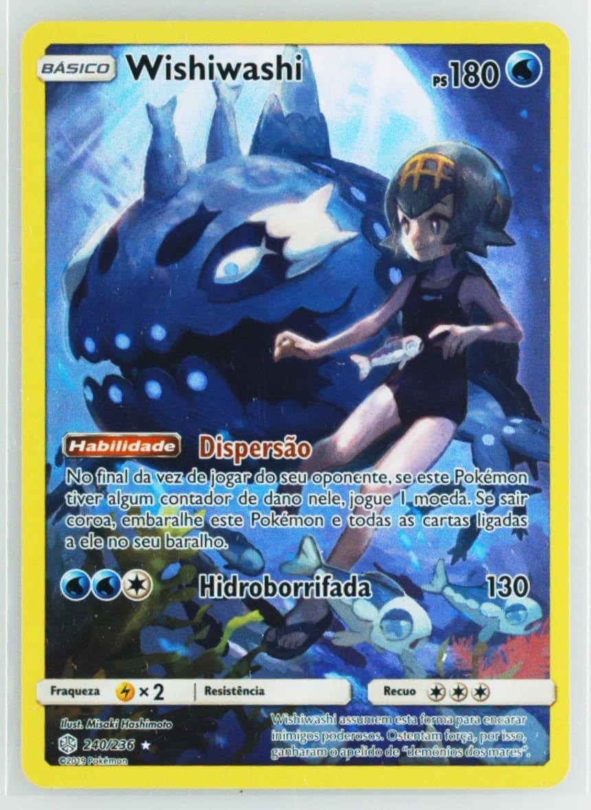 Full Art/Wishiwashi Portuguese-Secret (240) 2019 Pokemon Sun & Moon Cosmic Eclipse