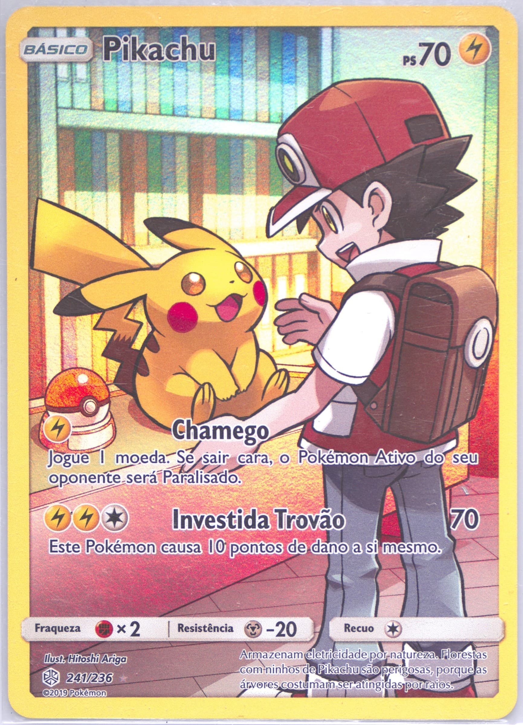 Full Art/Pikachu Portuguese-Secret (241) 2019 Pokemon Sun & Moon Cosmic Eclipse