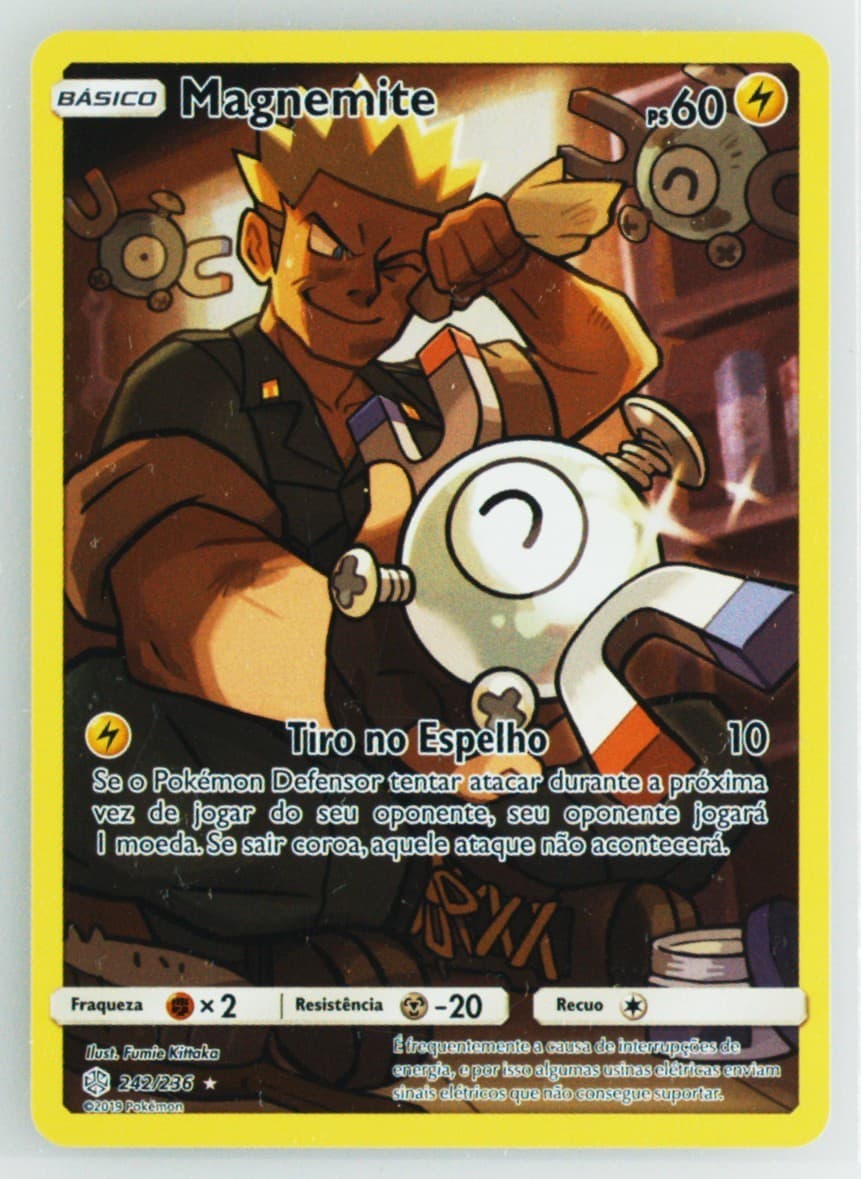 Full Art/Magnemite Portuguese-Secret (242) 2019 Pokemon Sun & Moon Cosmic Eclipse