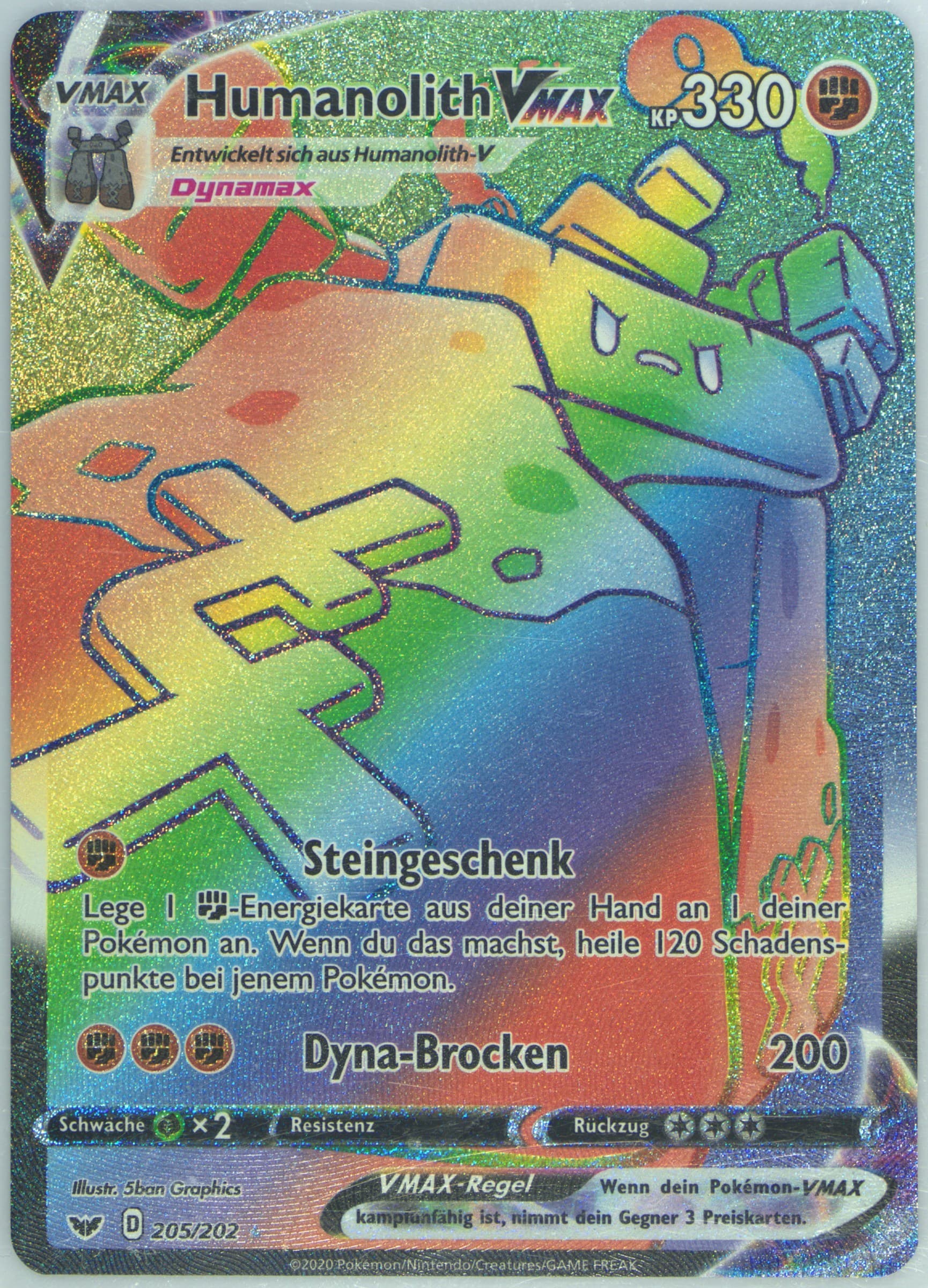 Full Art/Humanolith Vmax German-Secret (205) 2020 Pokemon Sword & Shield