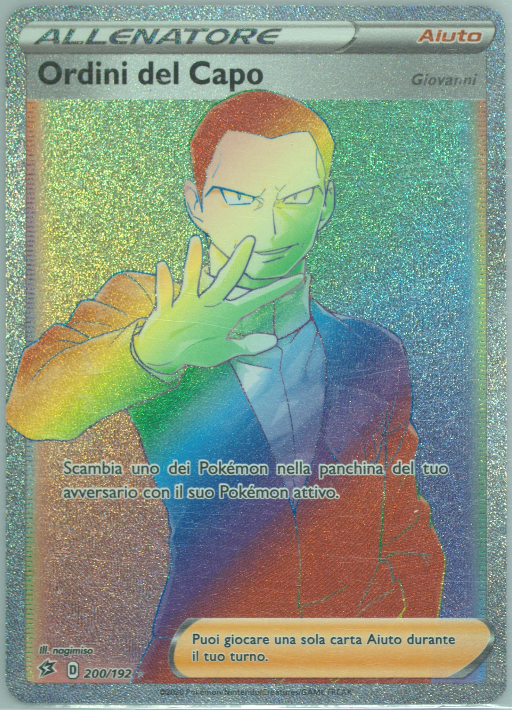 Full Art/Ordini Del Capo Italian-Secret (200) 2020 Pokemon Sword & Shield Rebel Clash