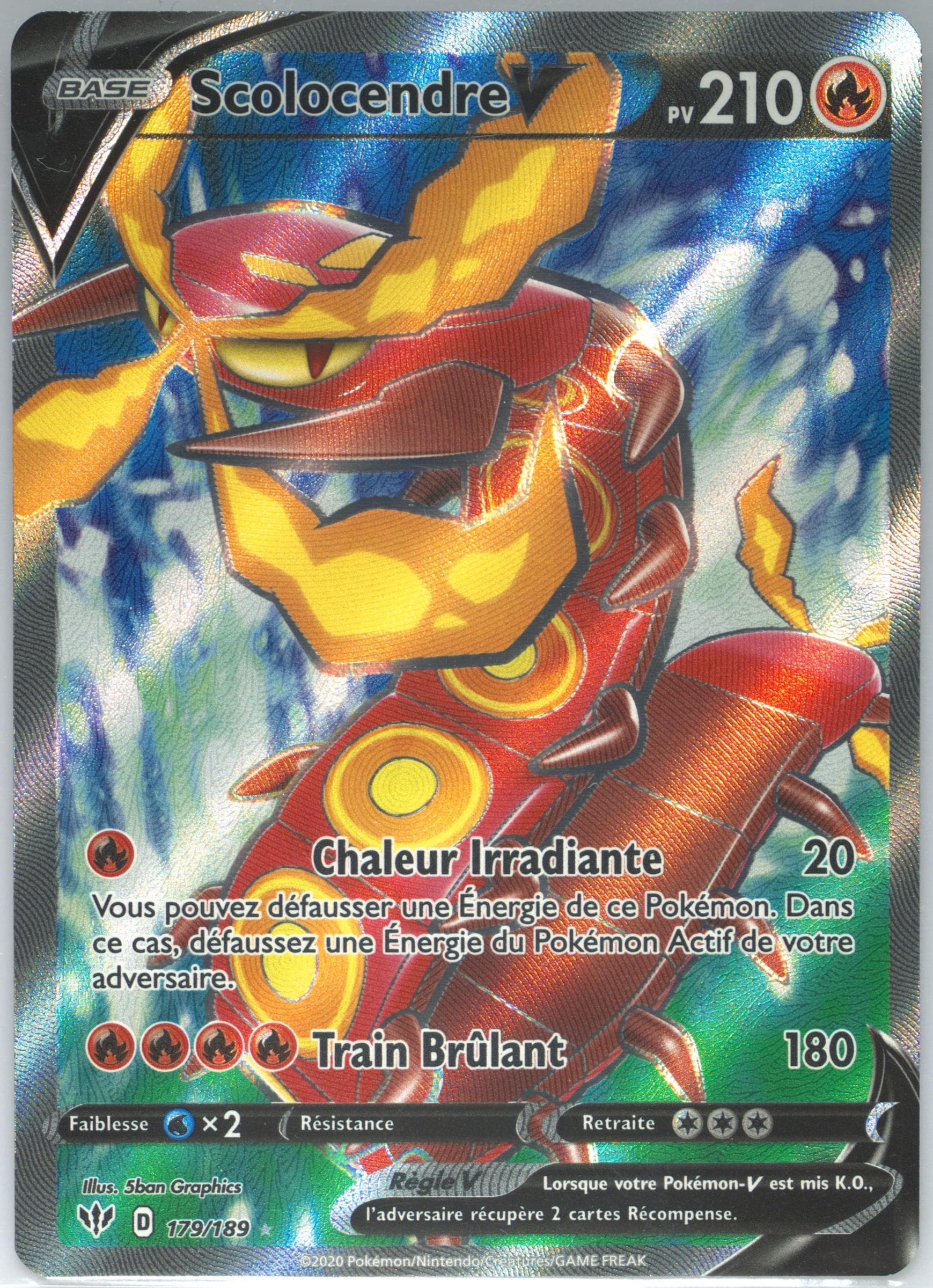Full Art/Scolocendre V French (179) 2020 Pokemon Sword & Shield Darkness Ablaze