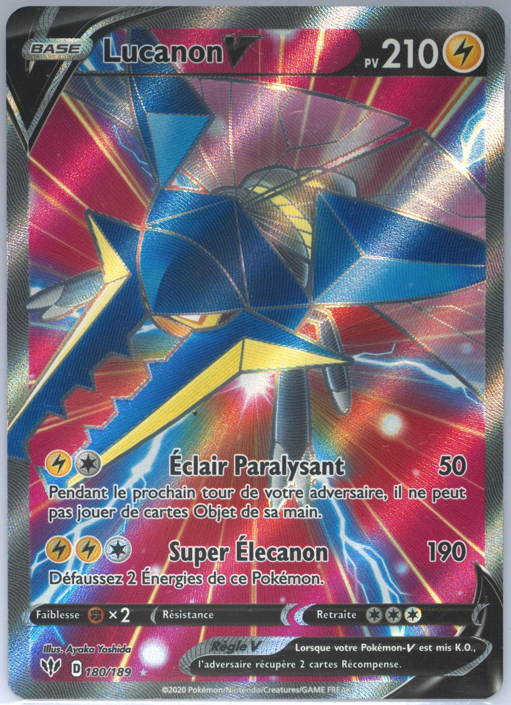 Full Art/Lucanon V French (180) 2020 Pokemon Sword & Shield Darkness Ablaze