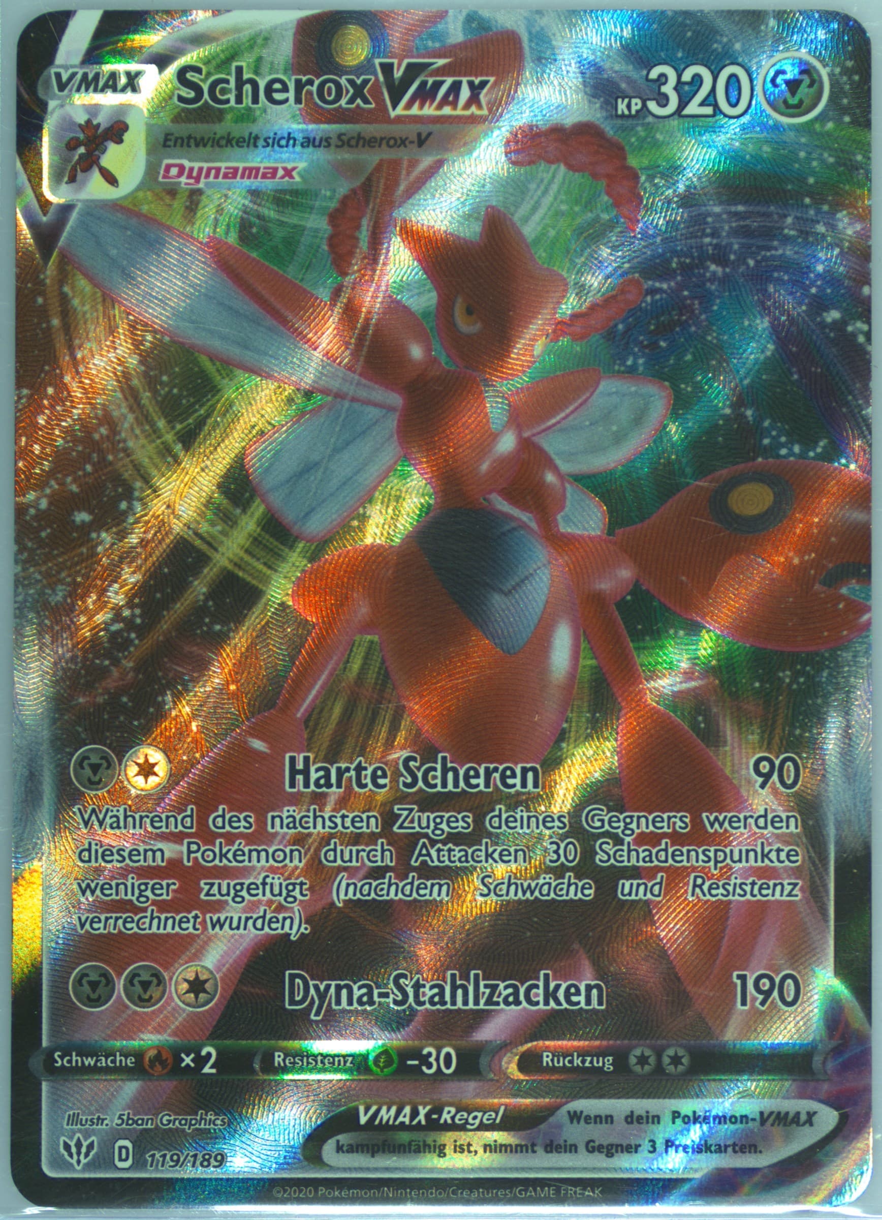Full Art/Scherox Vmax German (119) 2020 Pokemon Sword & Shield Darkness Ablaze