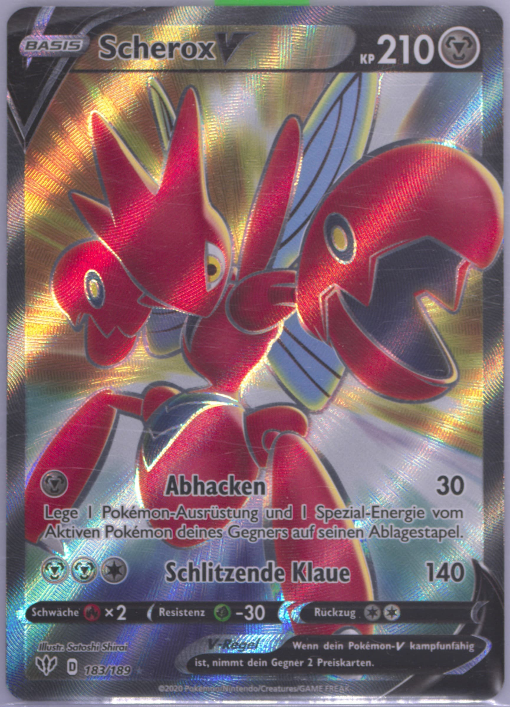 Full Art/Scherox V German (183) 2020 Pokemon Sword & Shield Darkness Ablaze
