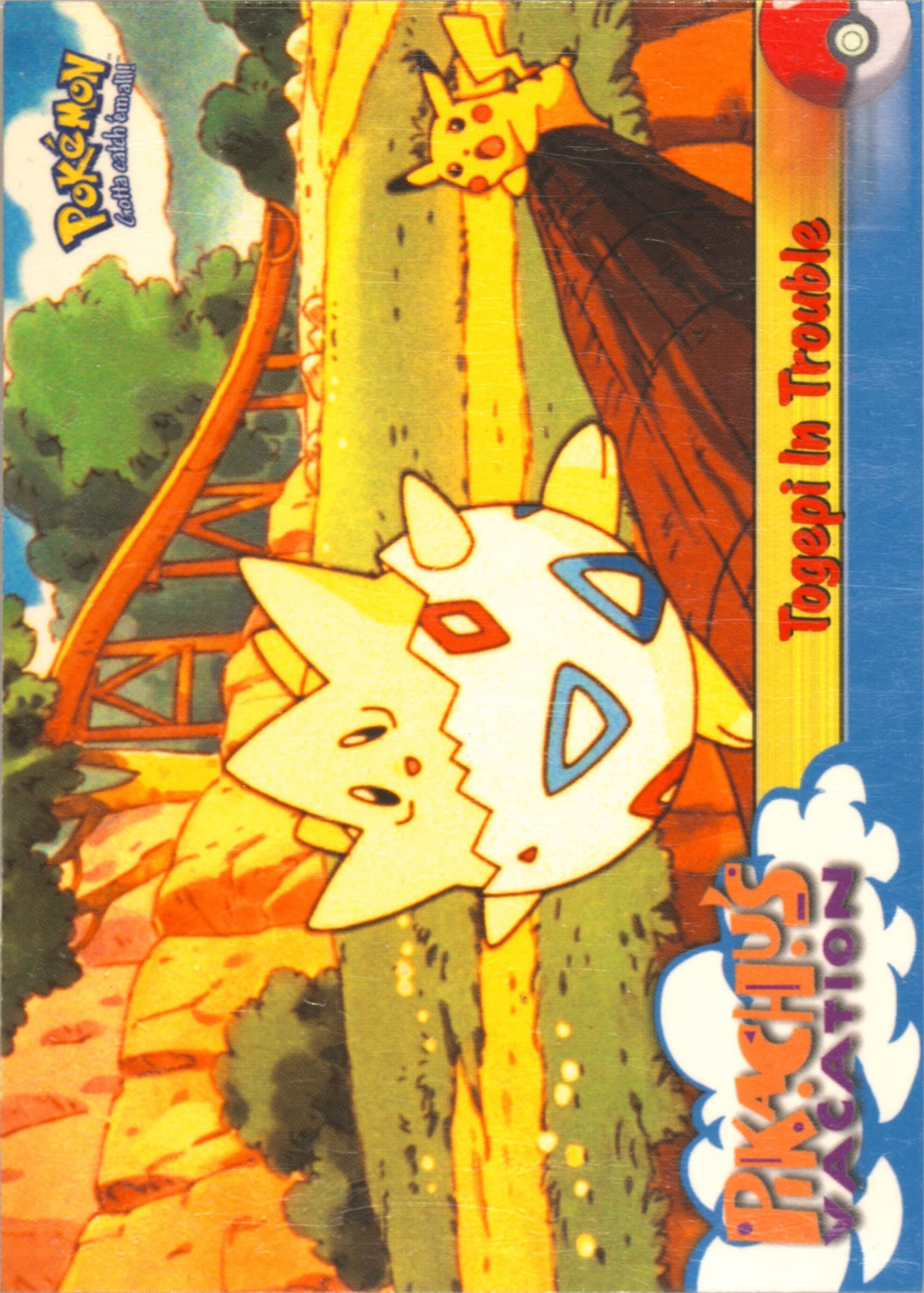 Movie Edition Togepi in Trouble-Corrected (45) 1999 Topps Pokemon the Movie Edt