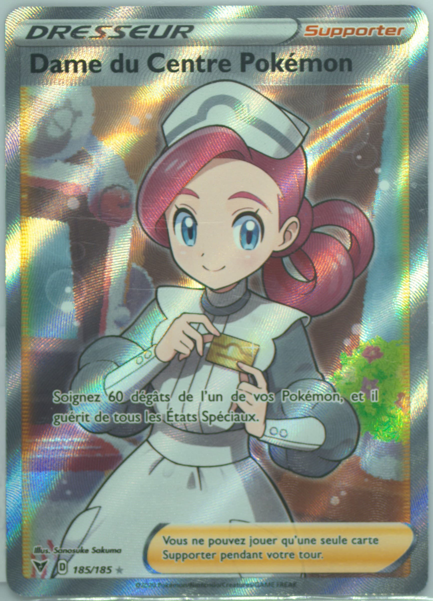 Full Art/Dame Du Centre Pokemon French (185) 2020 Pokemon Sword & Shield Vivid Voltage