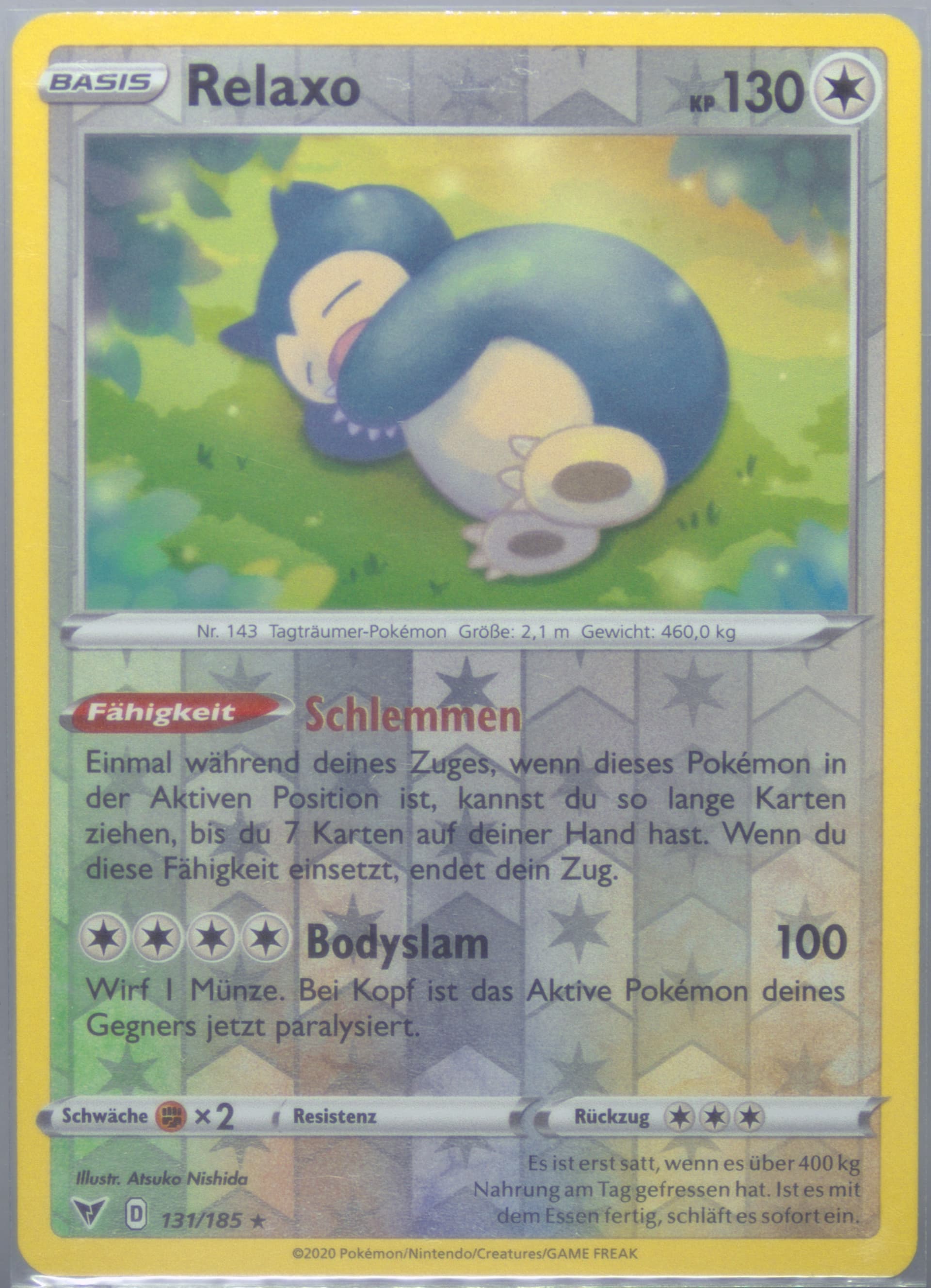 Relaxo-Reverse Foil German (131) 2020 Pokemon Sword & Shield Vivid Voltage