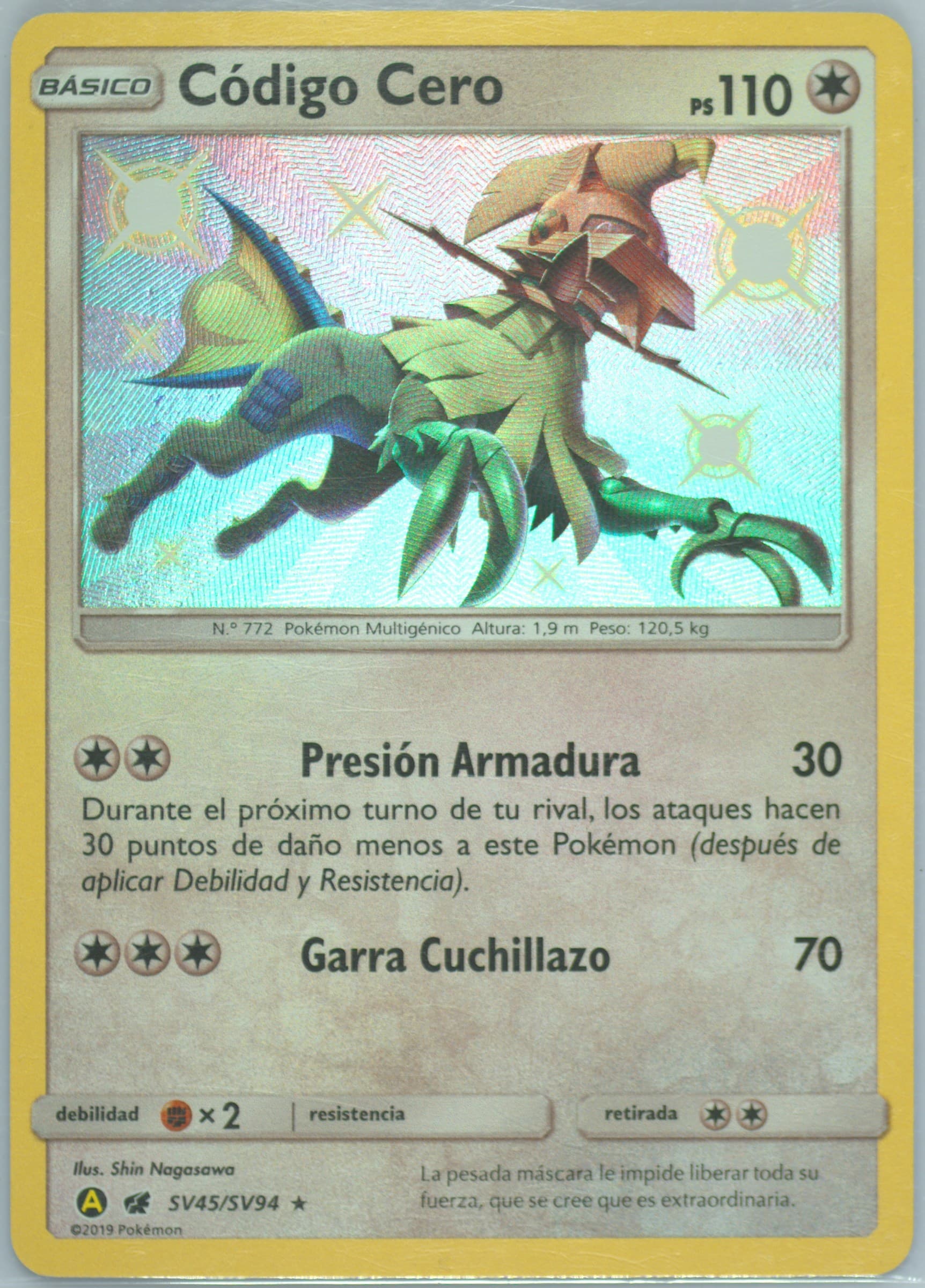 Codigo Cero-Holo Spanish (SV45) 2019 Pokemon Sun & Moon Hidden Fates