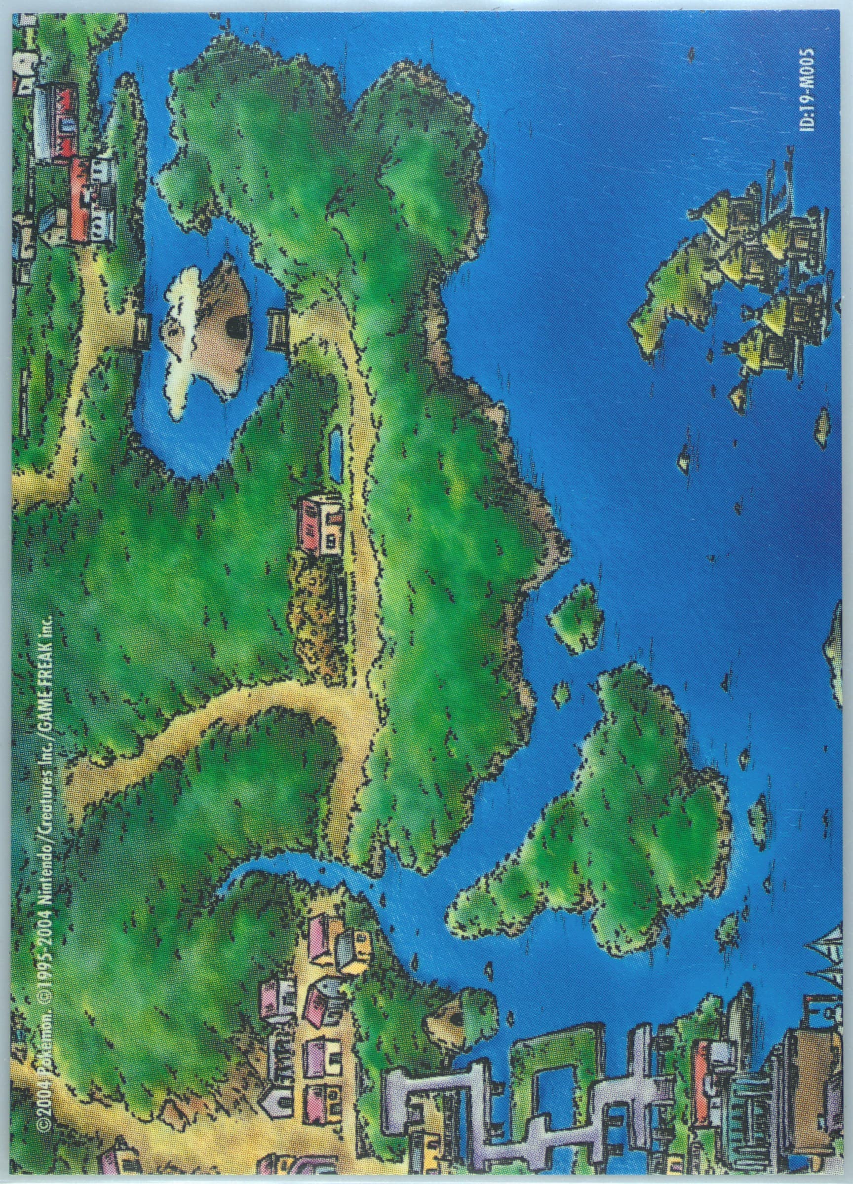 Hoenn Region (M005) 2004 Pokemon Japanese E-Battle Emerald Map Puzzle
