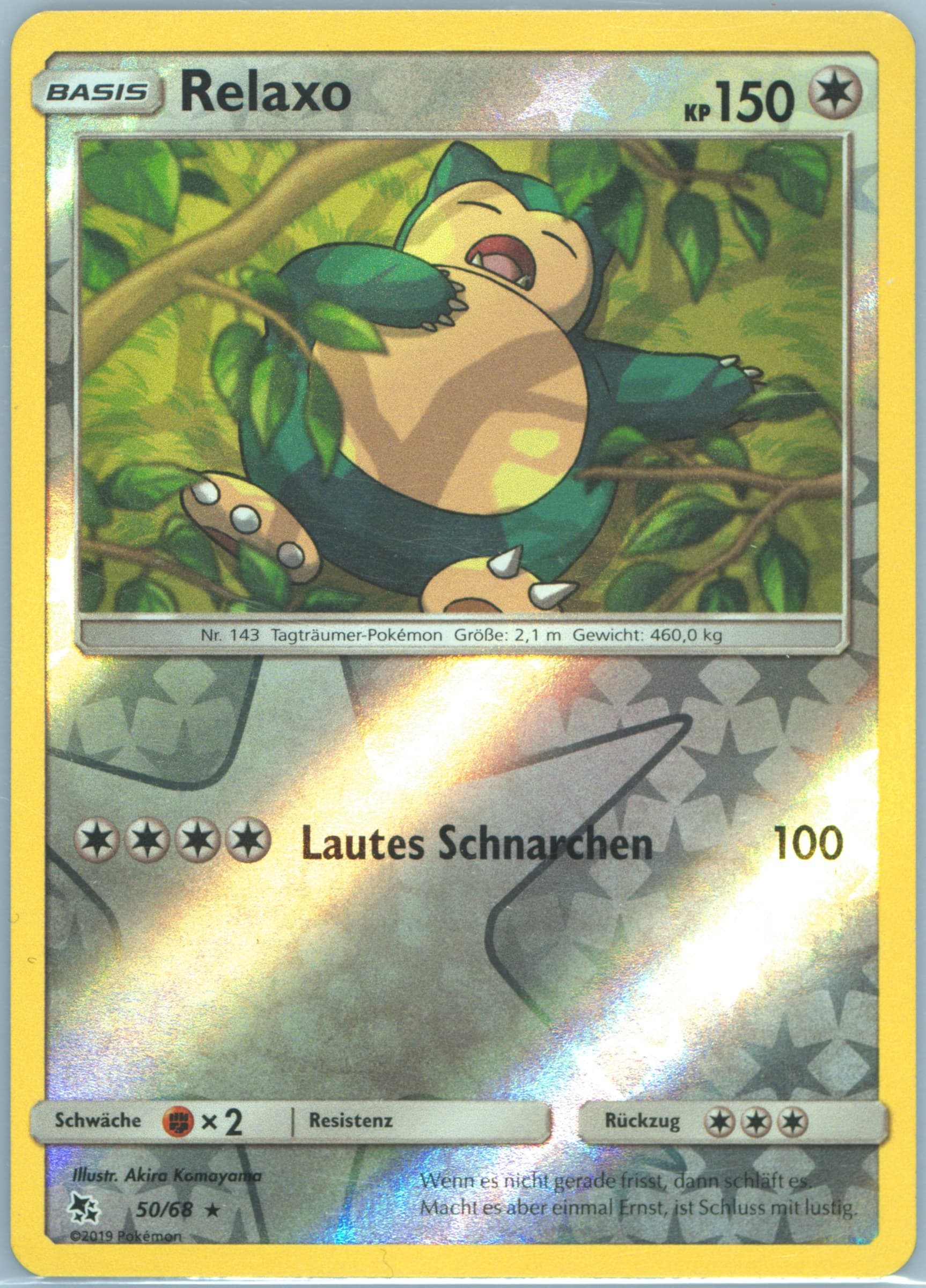 Relaxo-Reverse Foil German (50) 2019 Pokemon Sun & Moon Hidden Fates