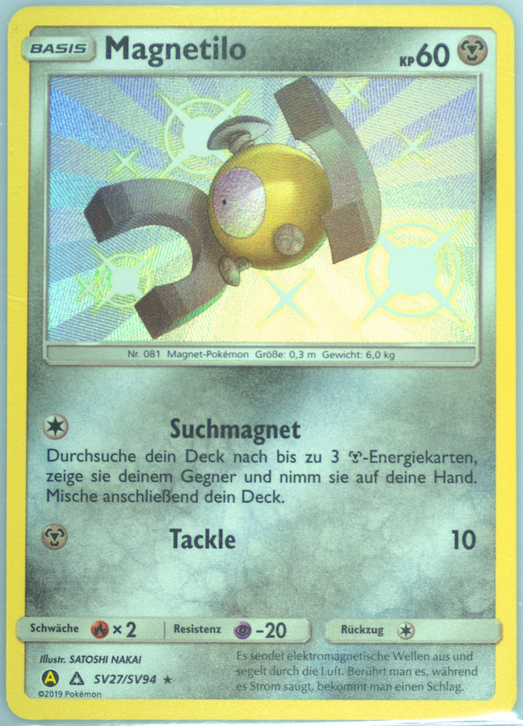 Magnetilo-Holo German (SV27) 2019 Pokemon Sun & Moon Hidden Fates