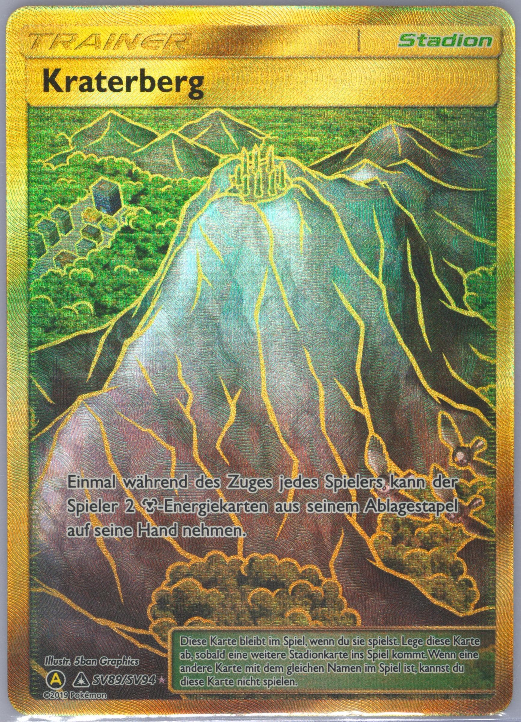 Full Art/Kraterberg German (SV89) 2019 Pokemon Sun & Moon Hidden Fates