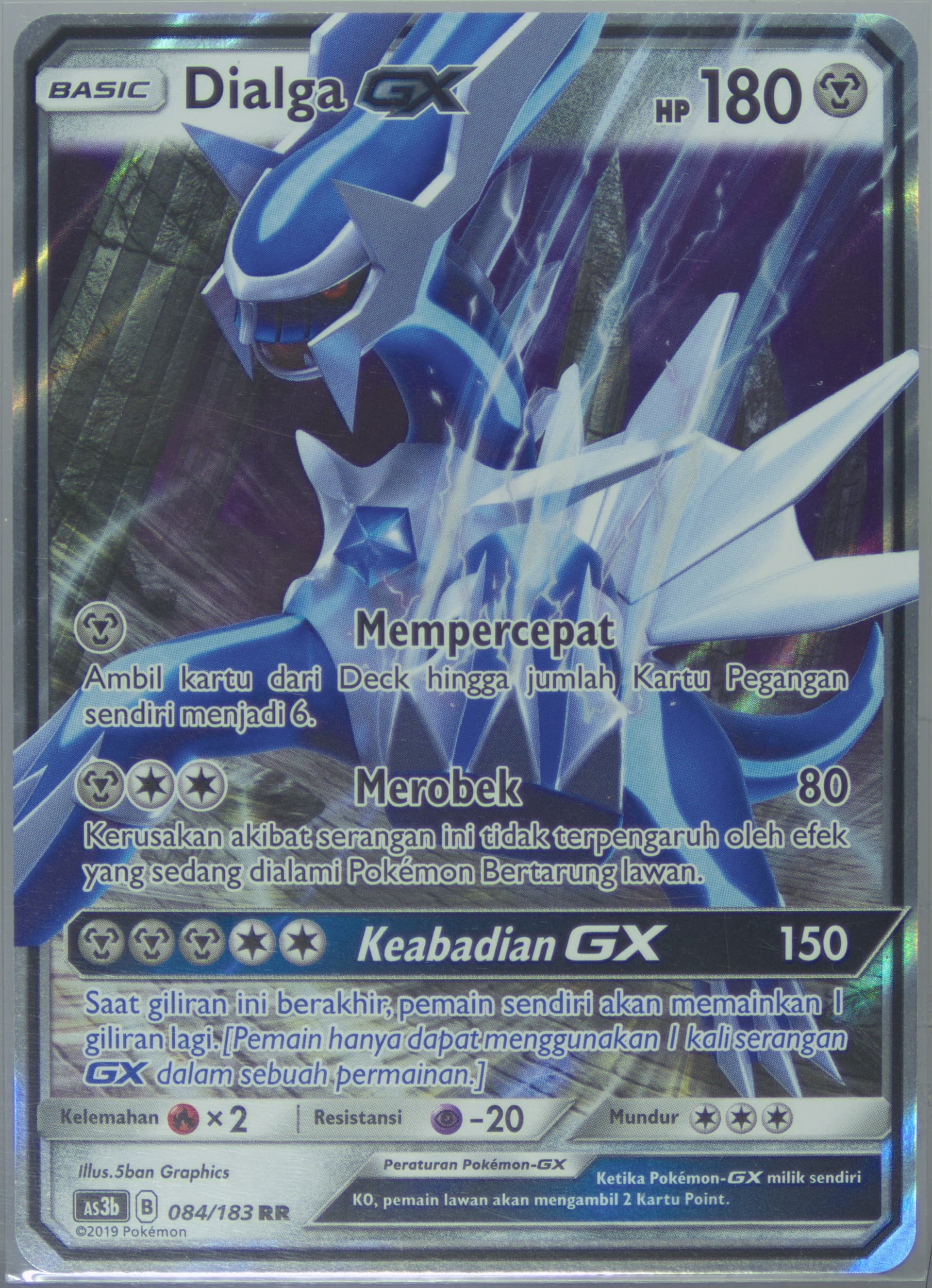 Dialga GX Set B (084) 2019 Pokemon Indonesian Sun & Moon Hidden Shadow