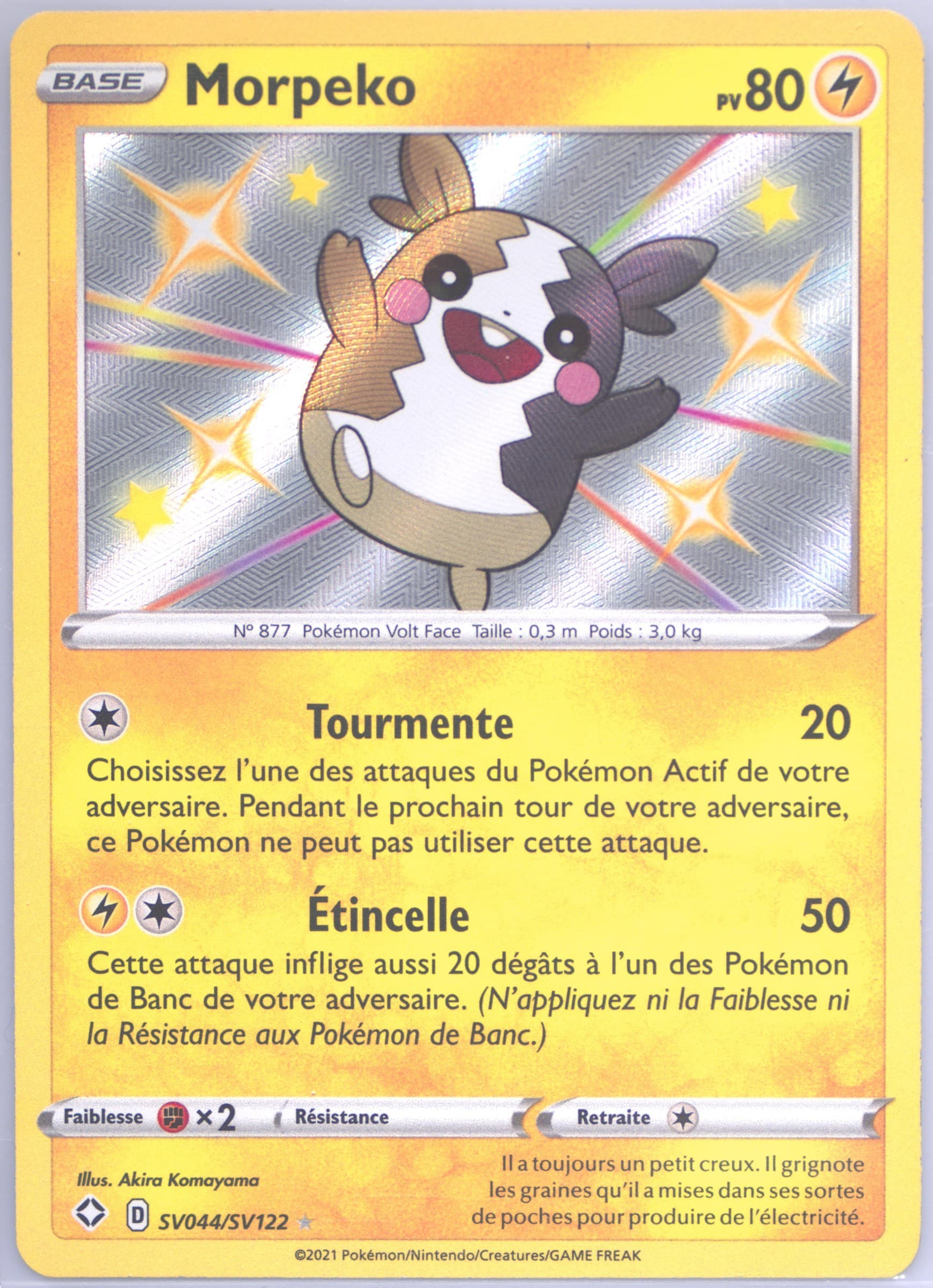 Morpeko-Holo French (SV044) 2021 Pokemon Sword & Shield Shining Fates