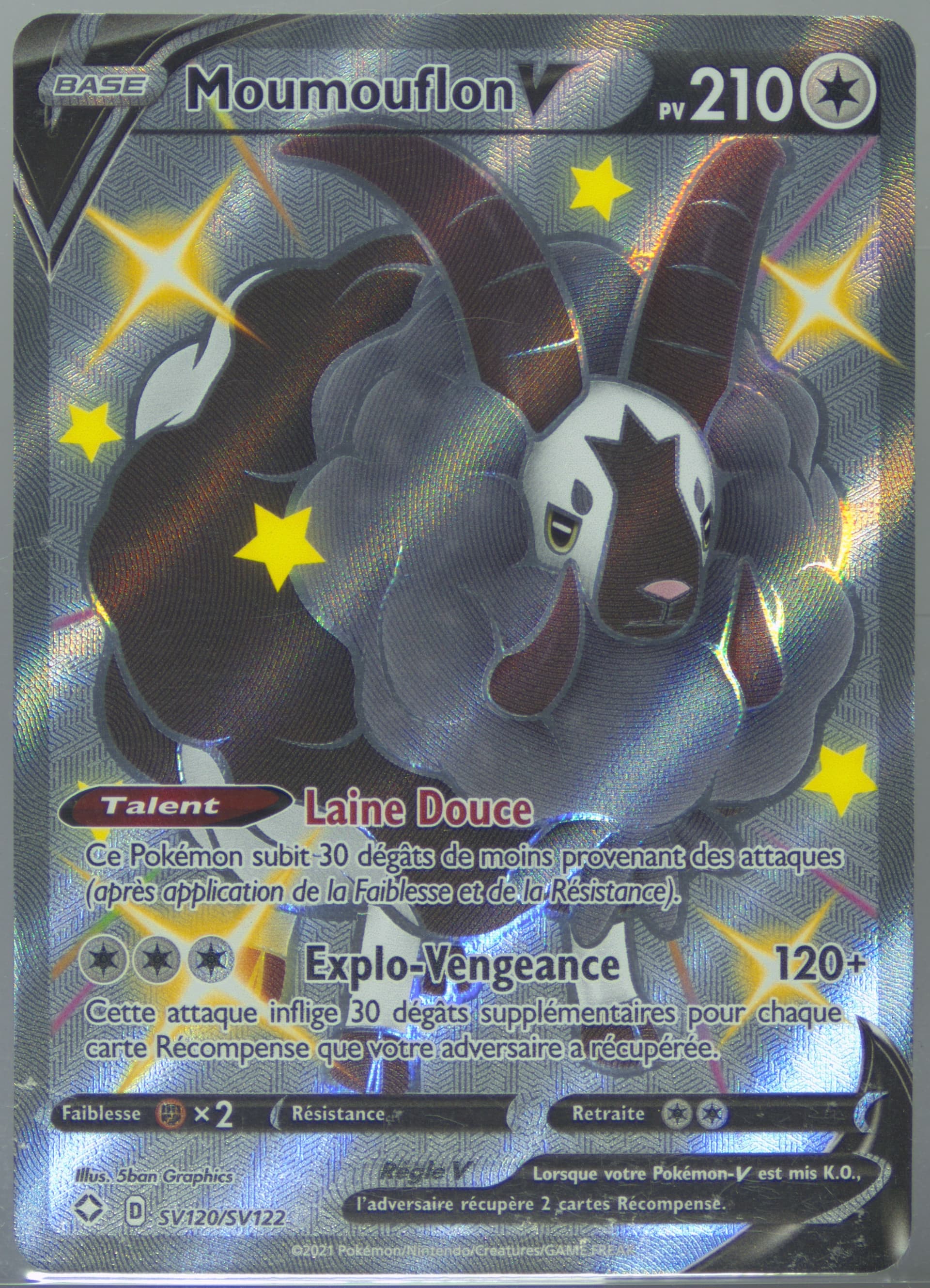 Full Art/Moumouflon V French (SV120) 2021 Pokemon Sword & Shield Shining Fates