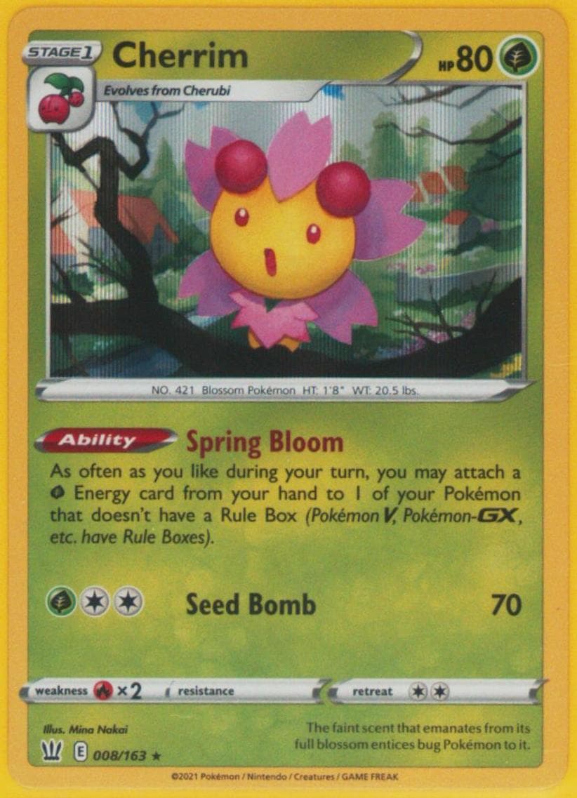 Cherrim Battle Styles Build & Battle Box (008) 2021 Pokemon Sword & Shield Battle Styles