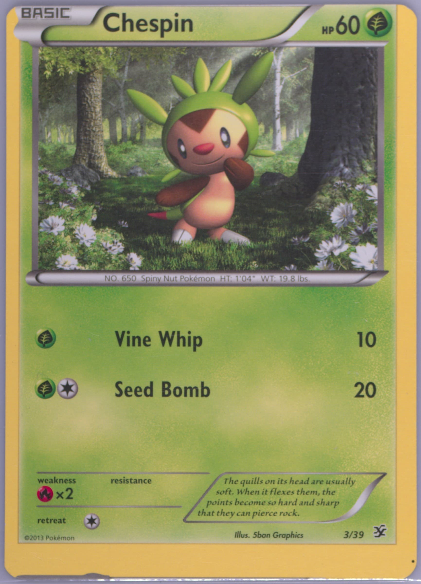 Chespin (3) 2013 Pokemon XY Kalos Starter Set