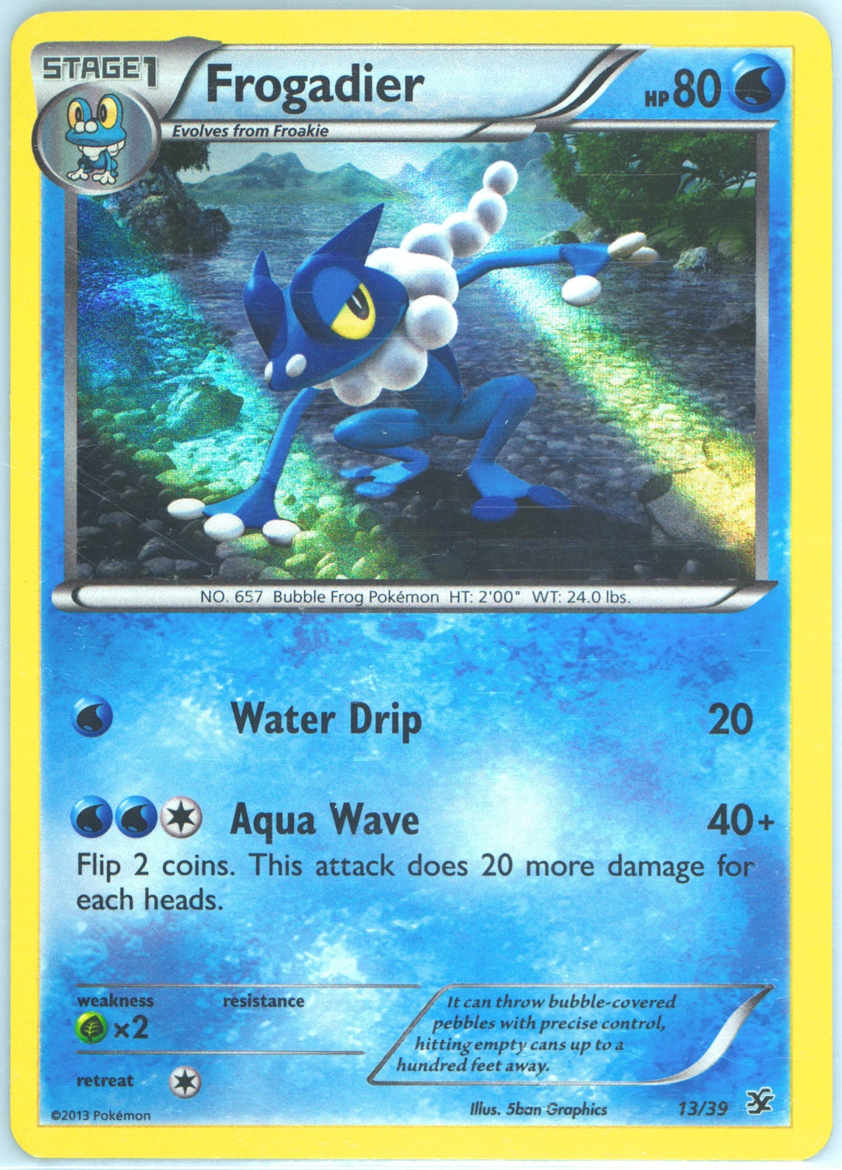 Frogadier-Holo (13) 2013 Pokemon XY Kalos Starter Set