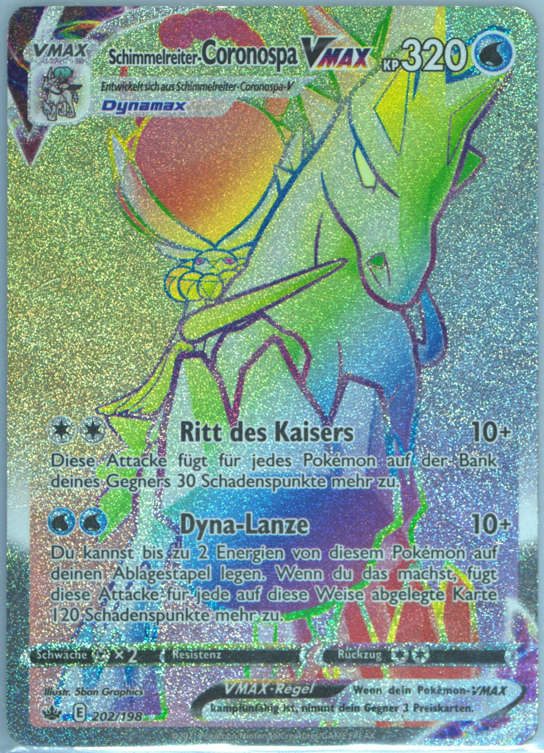 Full Art/Schimmelreiter-Coronospa Vmax German-Secret (202) 2021 Pokemon Sword & Shield Chilling Reign