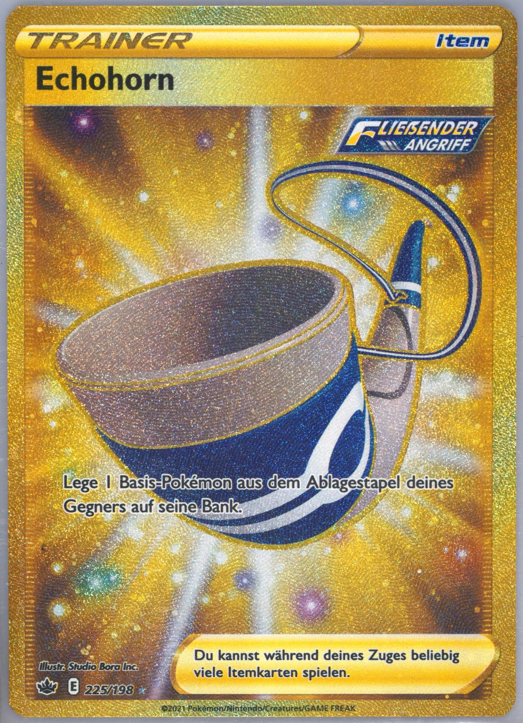 Full Art/Echohorn German-Secret (225) 2021 Pokemon Sword & Shield Chilling Reign