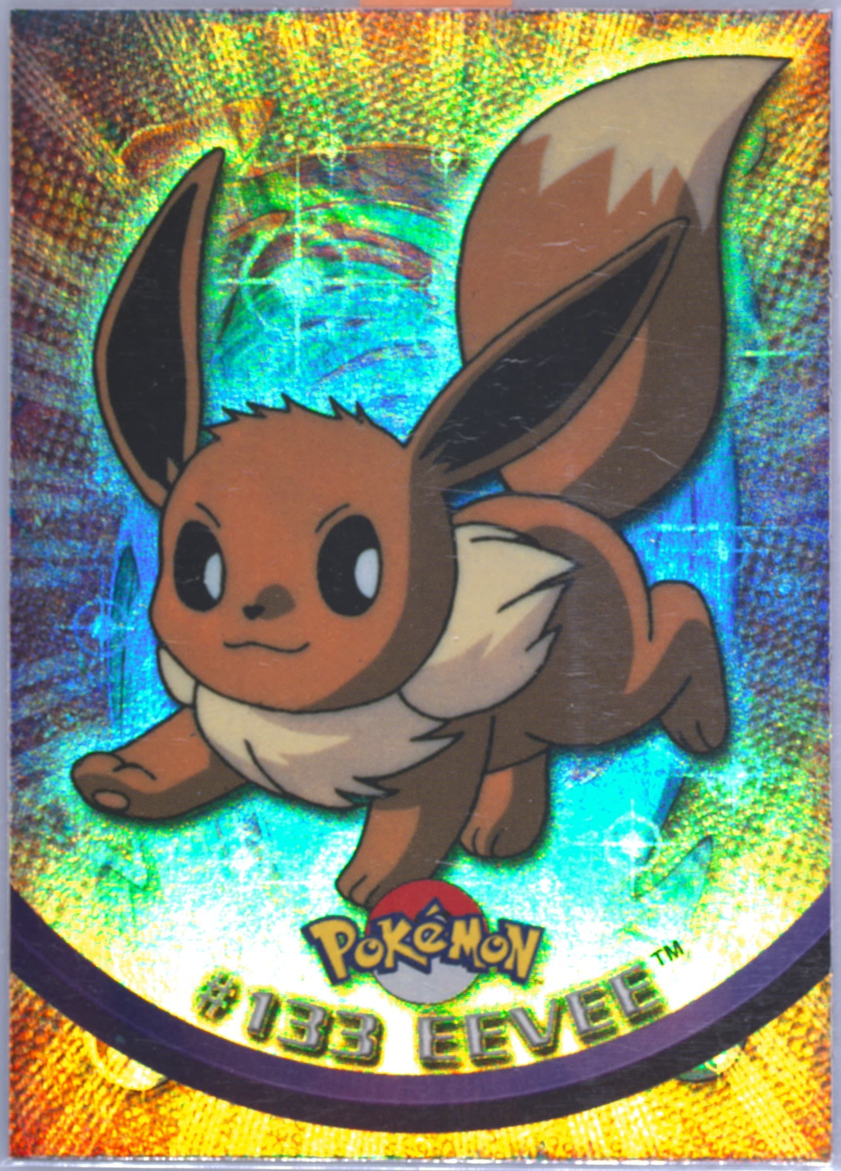 Eevee Rainbow Foil (133) 2000 Topps Pokemon TV Animation Series 3