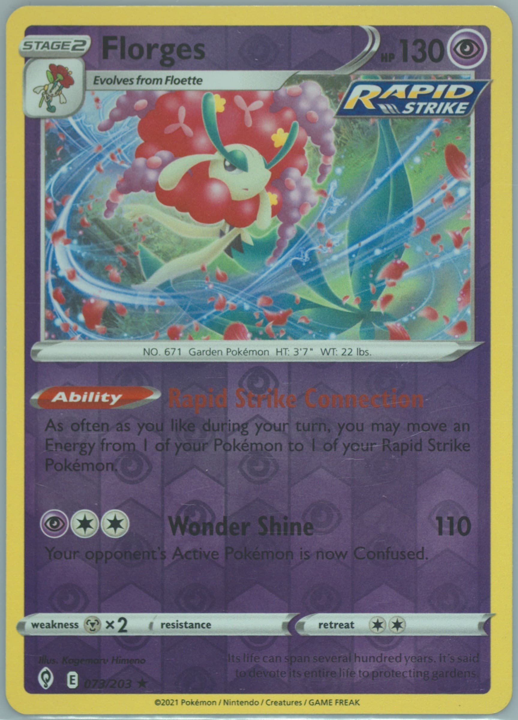 Florges-Reverse Foil (073) 2021 Pokemon Sword & Shield Evolving Skies