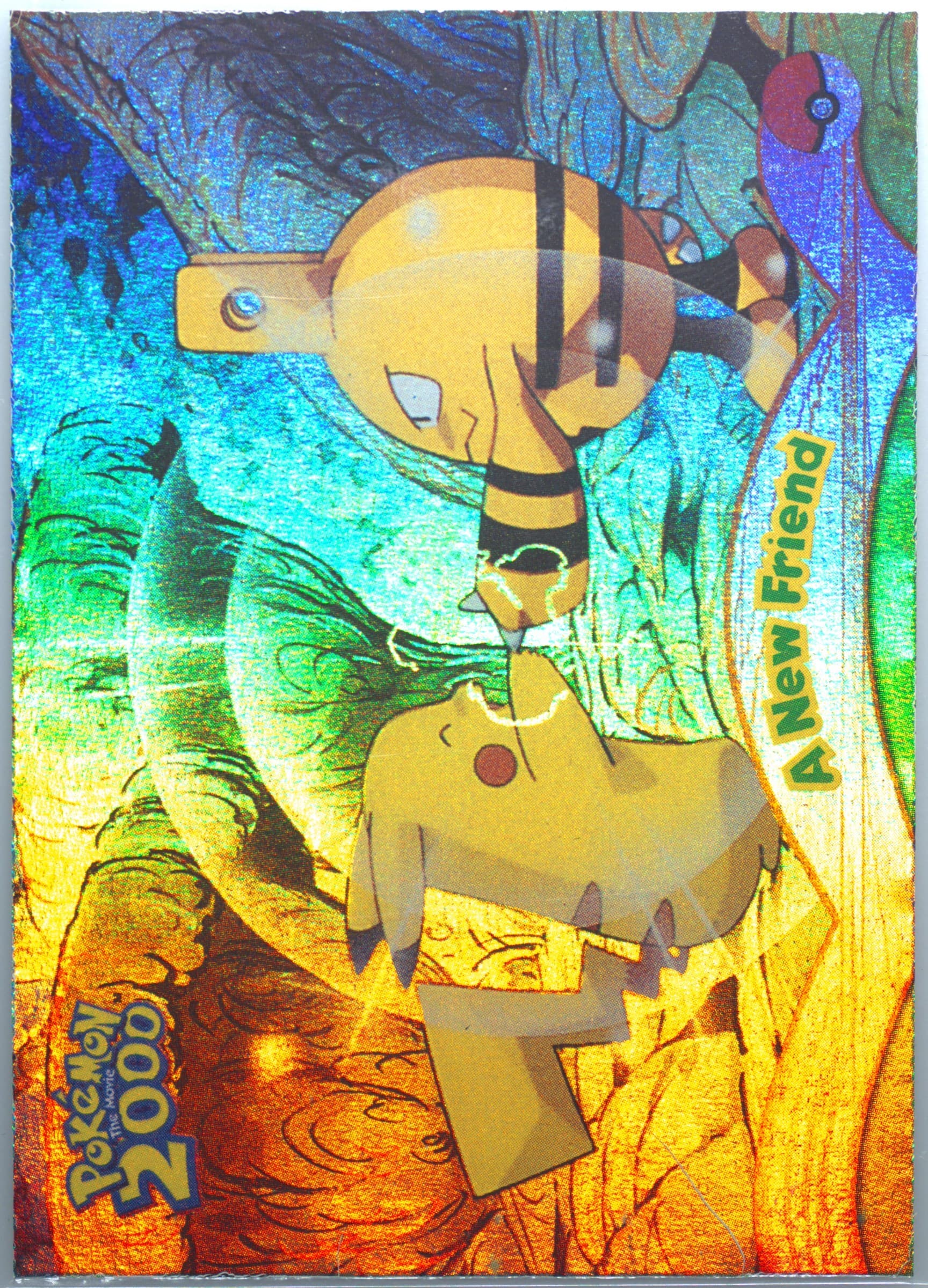 A New Friend Rainbow Foil (5) 2000 Topps Pokemon the Movie 2000