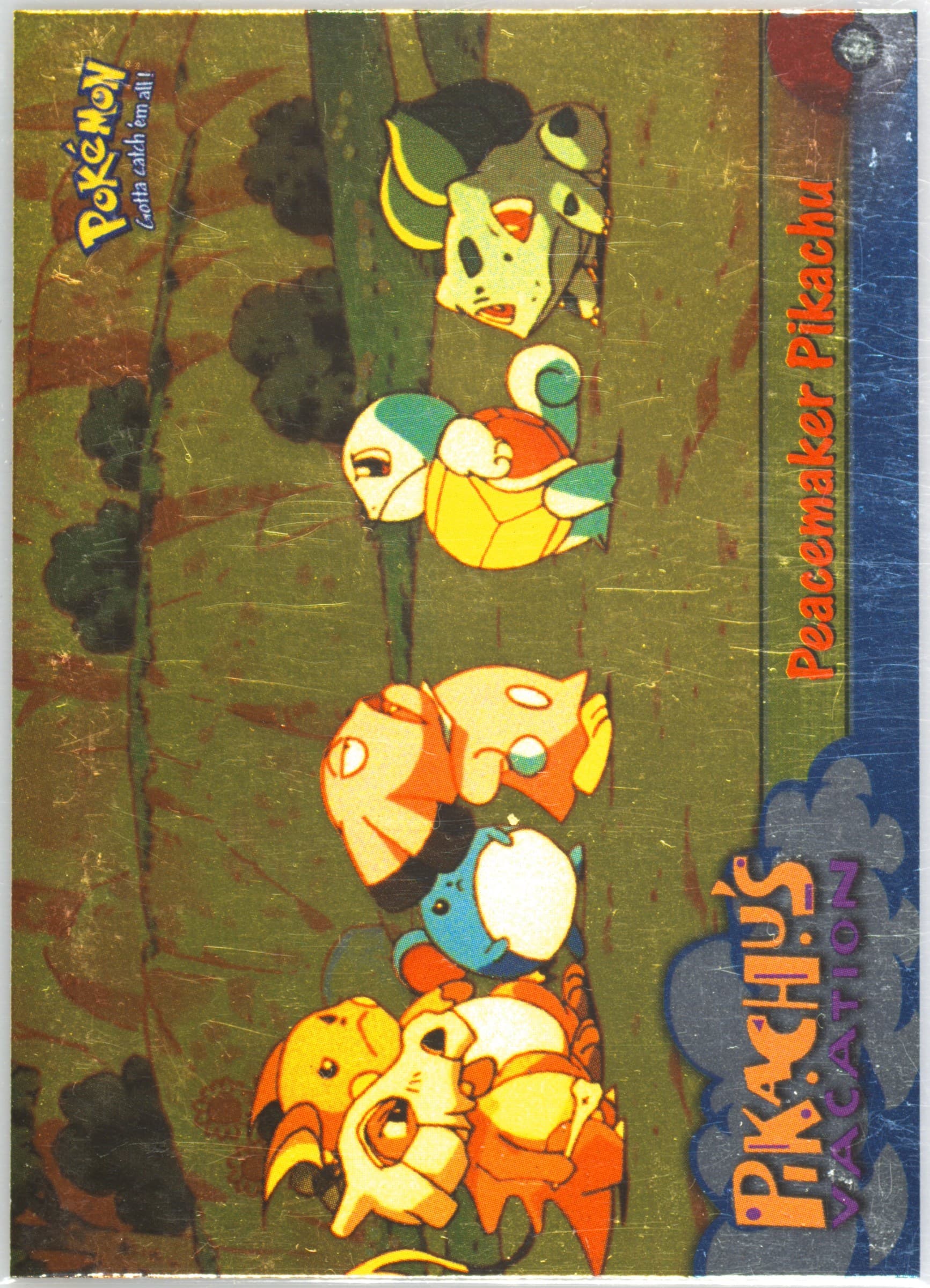 Movie Edition Peacemaker Pikachu-Corrected-Foil (46) 1999 Topps Pokemon the Movie Edt