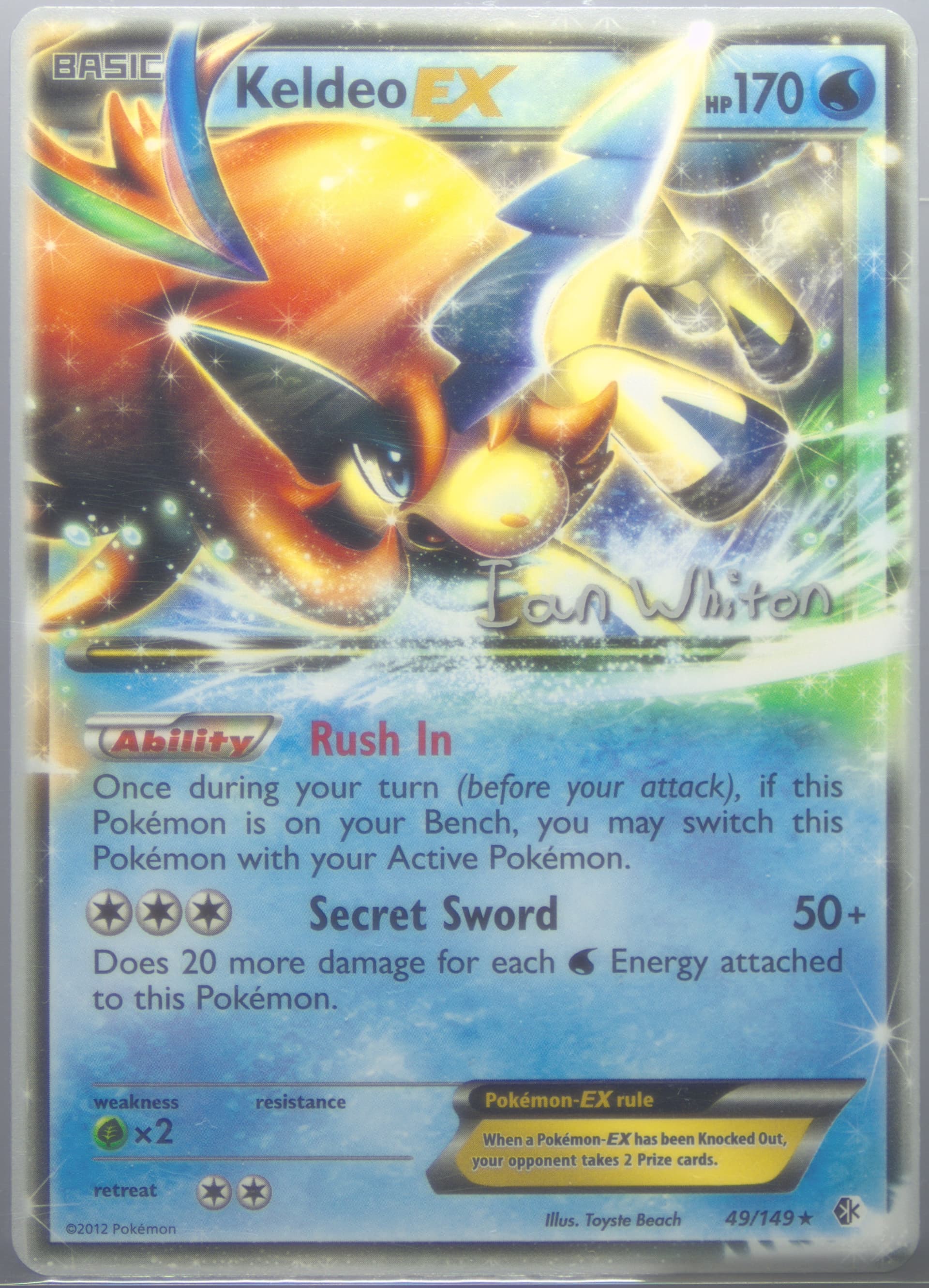 Keldeo EX American Gothic (49) 2013 Pokemon World Championship Deck Promo