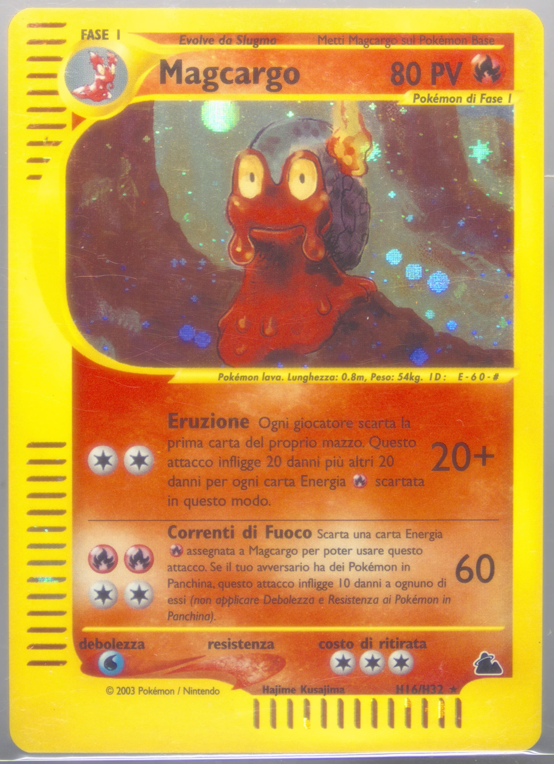 Magcargo-Holo Italian (H16) 2003 Pokemon Skyridge