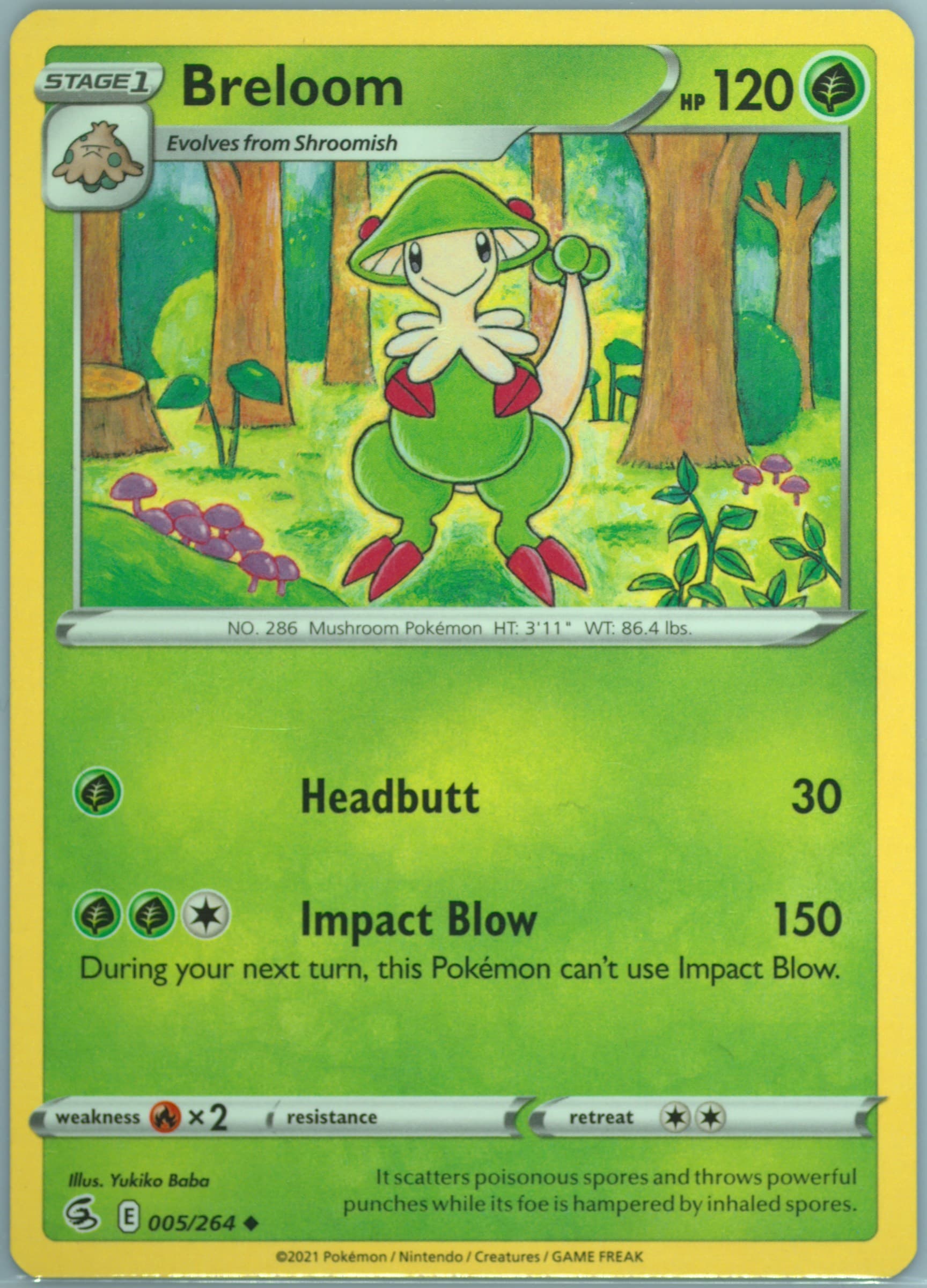 Breloom (005) 2021 Pokemon Sword & Shield Fusion Strike