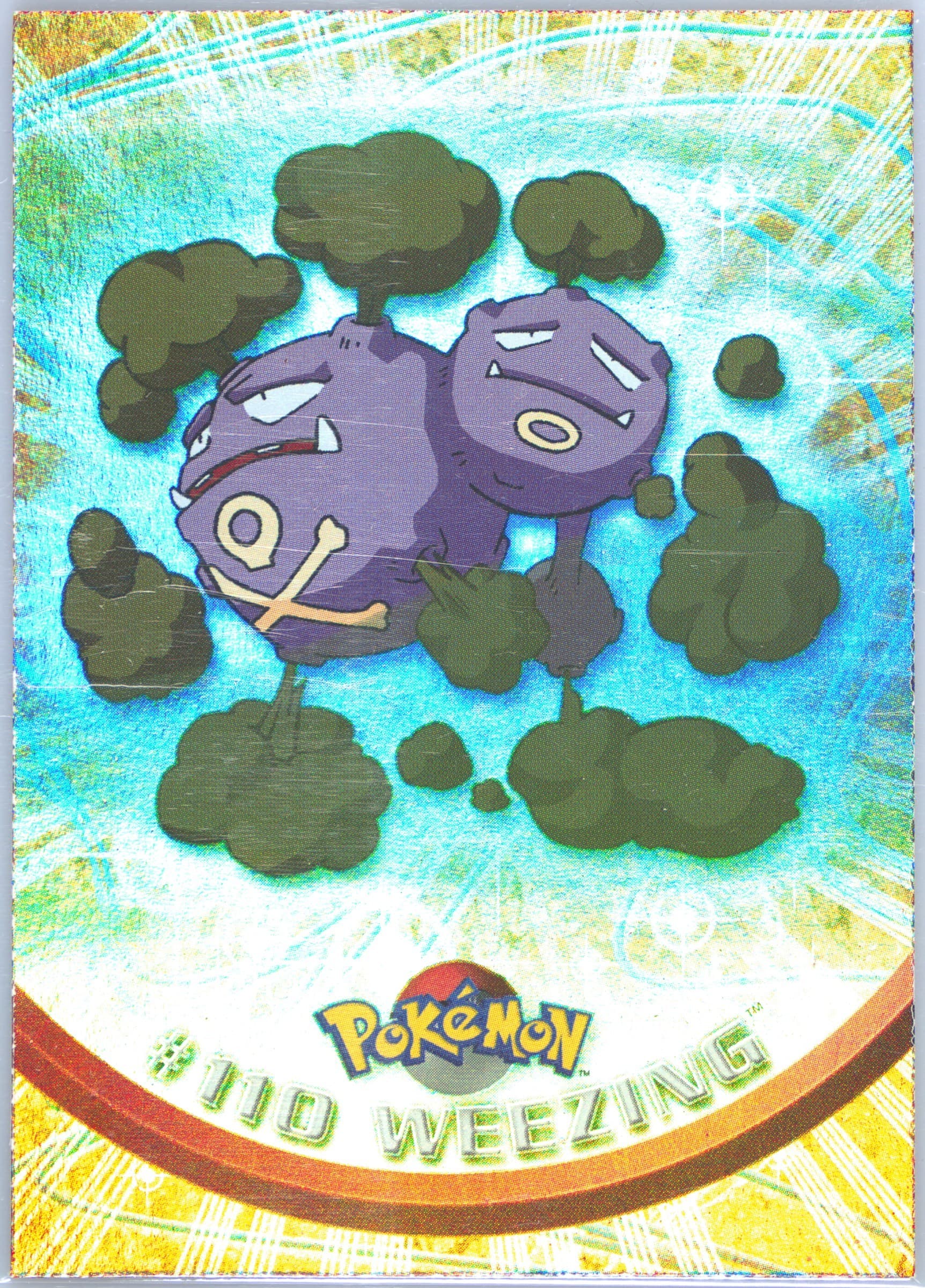 Weezing Rainbow Foil (110) 2000 Topps Pokemon TV Animation Series 2
