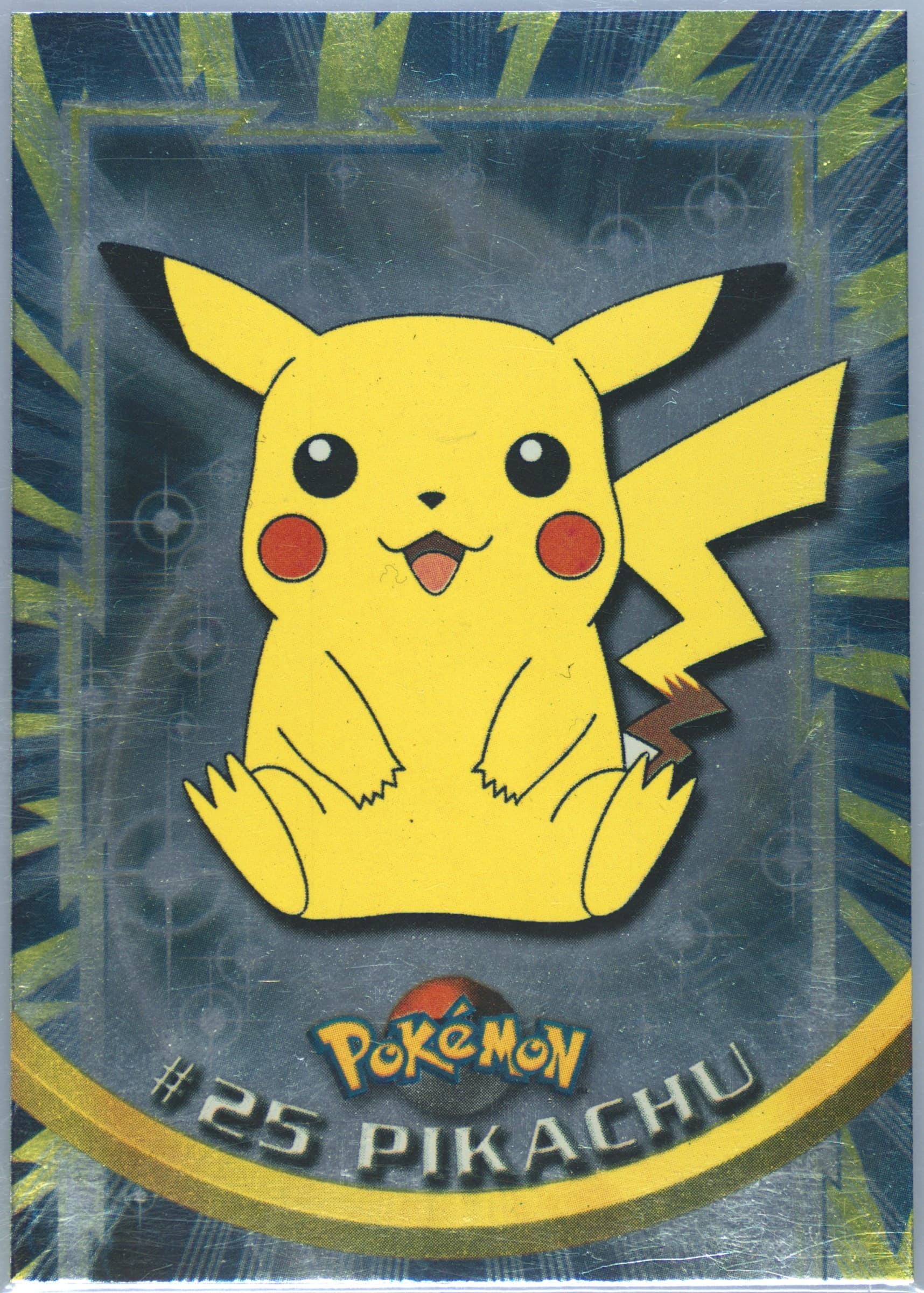 Pikachu Foil-United Kingdom (25) 1999 Topps Pokemon TV